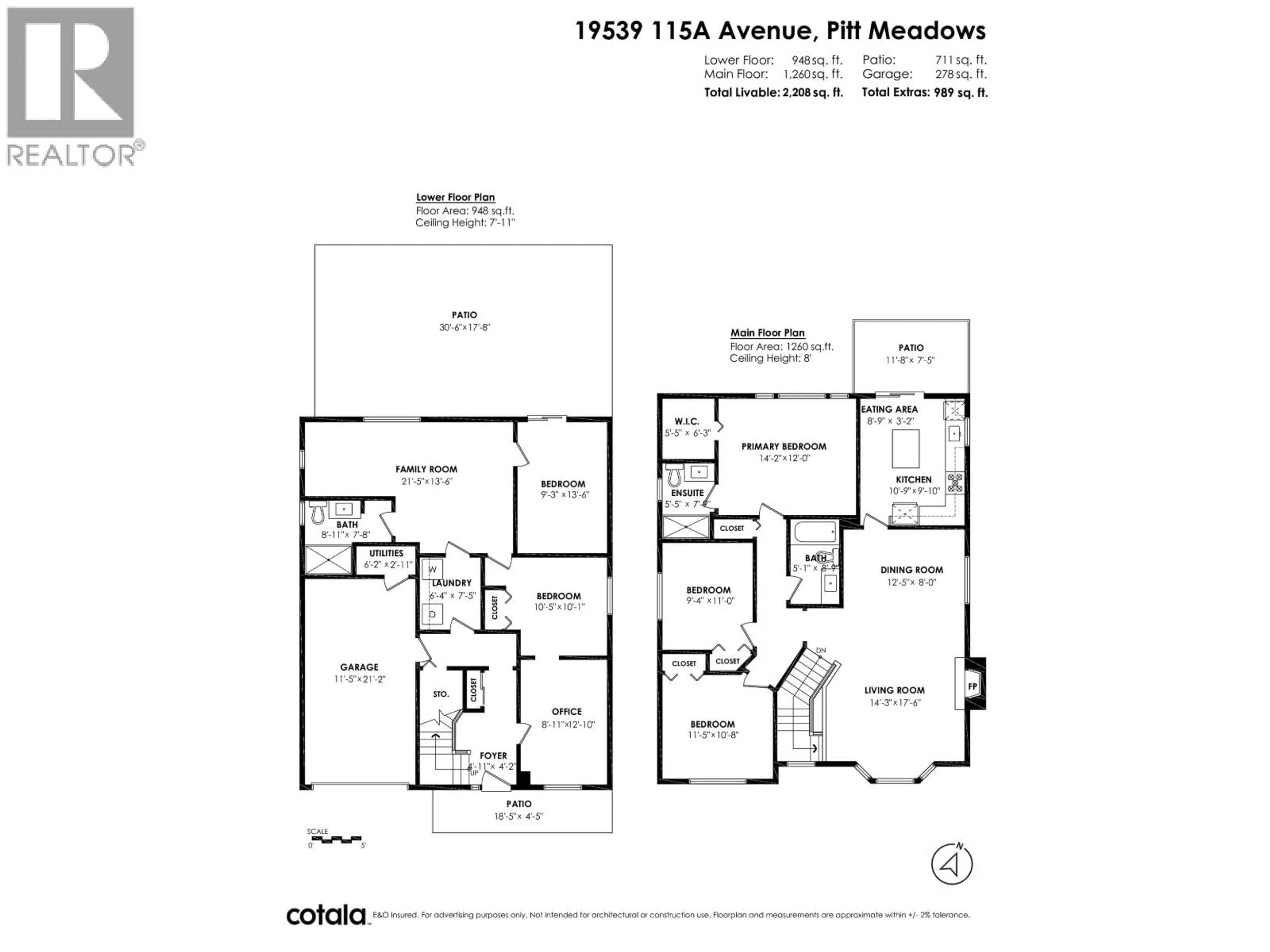 Floor plan for 19539 115A AVENUE, Pitt Meadows British Columbia V3Y1R2