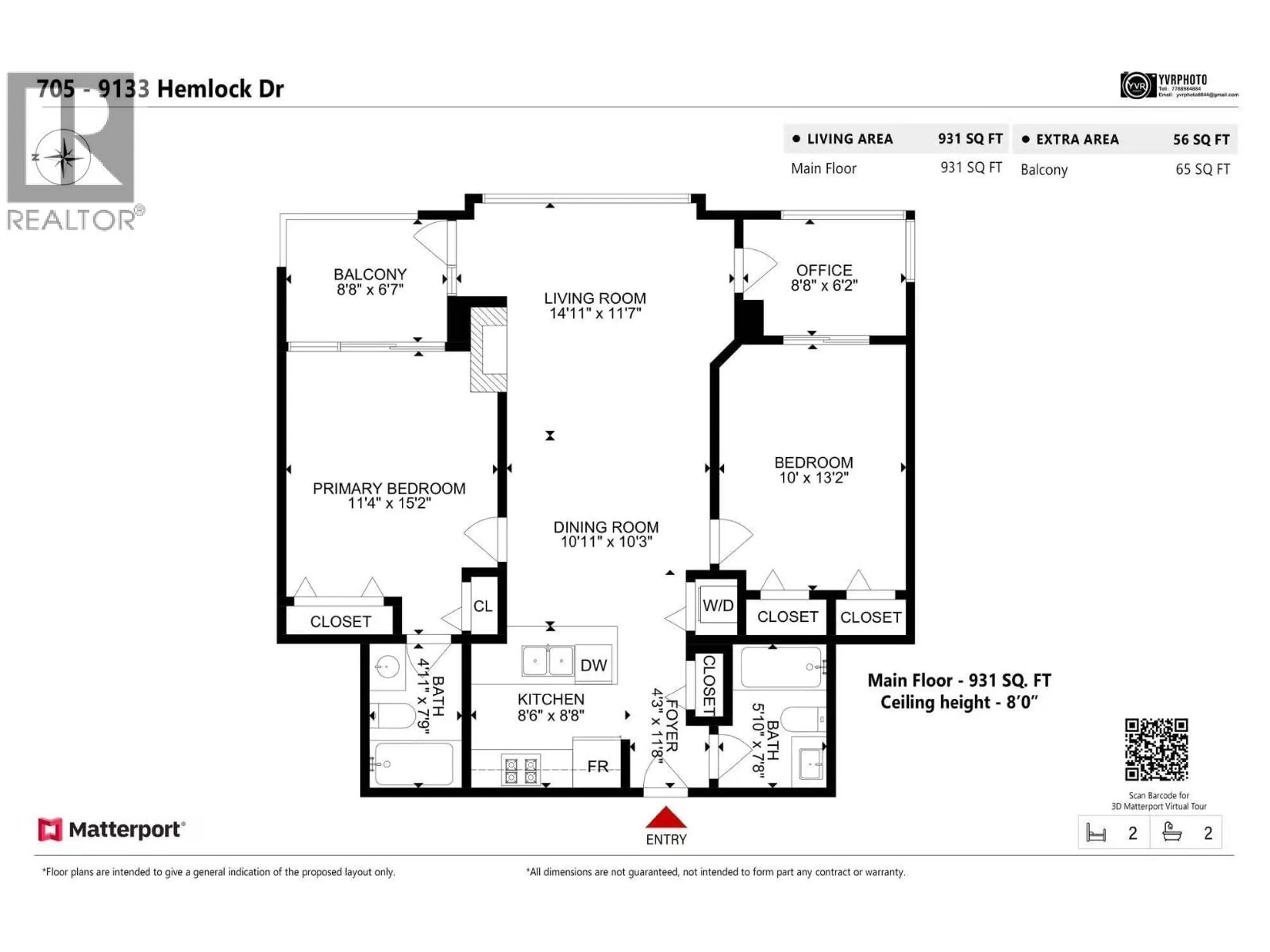 Floor plan for 705 - 9133 HEMLOCK DRIVE, Richmond British Columbia V6Y4J9