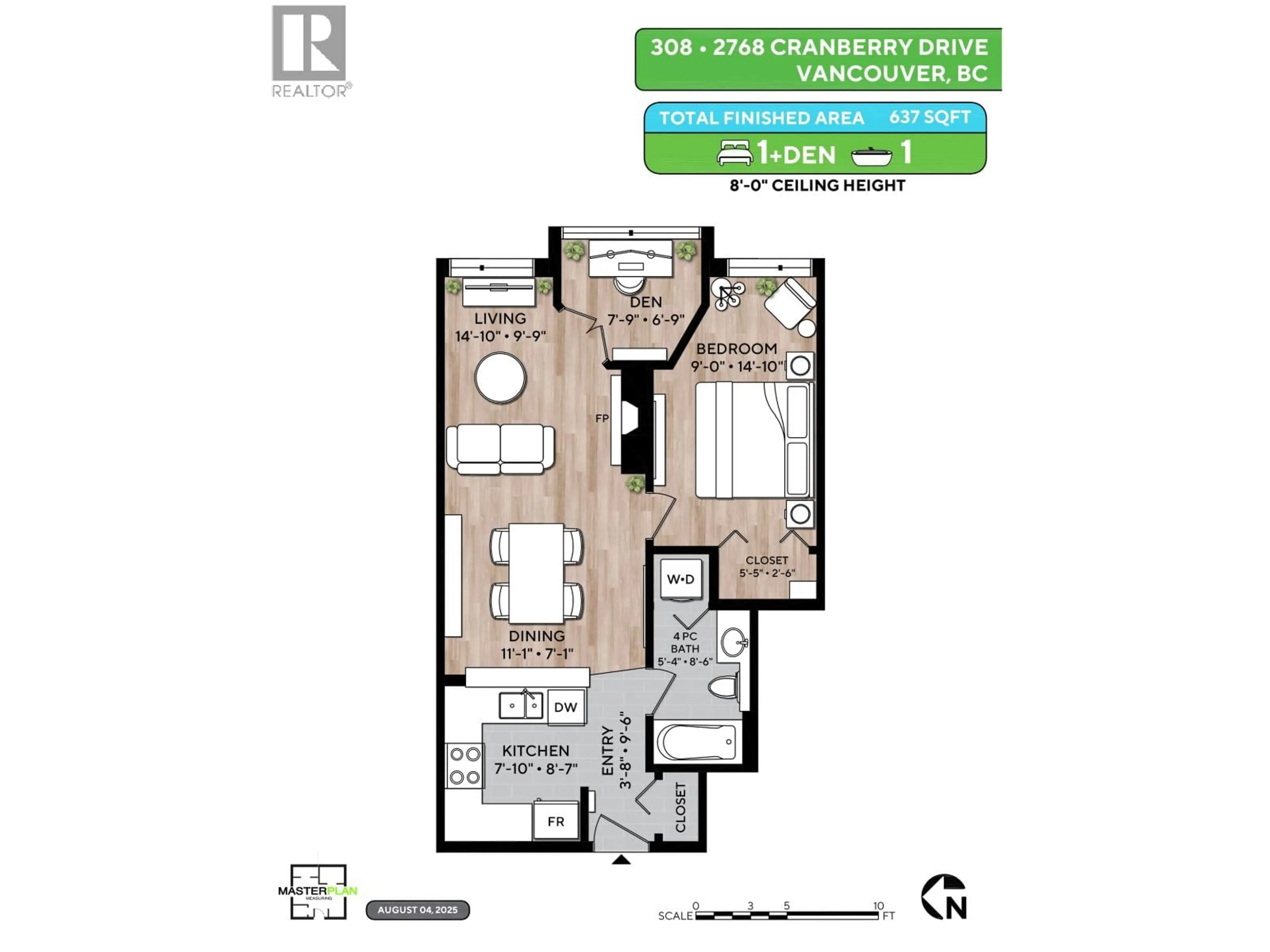 Floor plan for 308 - 2768 CRANBERRY DRIVE, Vancouver British Columbia V6K4V1