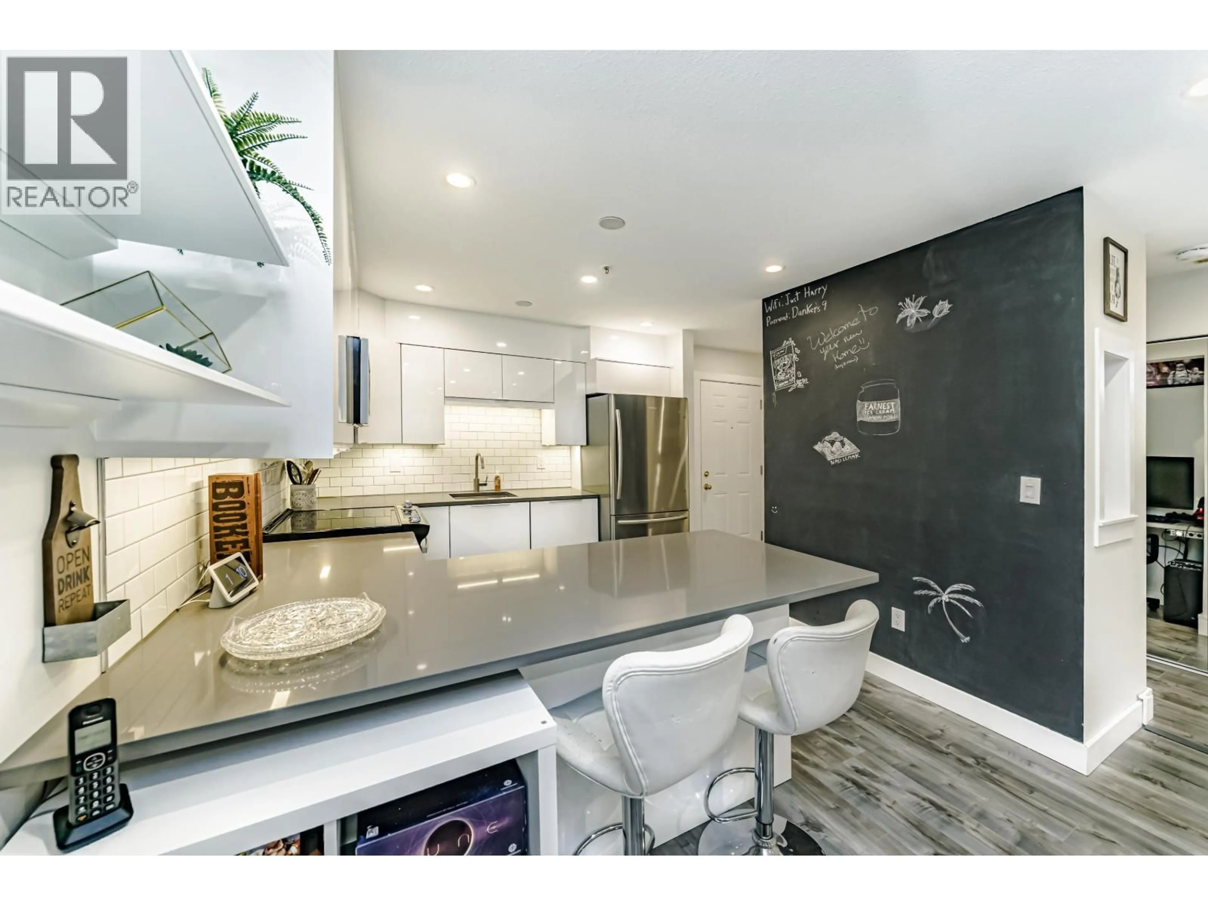 Contemporary kitchen, ceramic/tile floor for 108 - 1215 PACIFIC STREET, Coquitlam British Columbia V3B7M4
