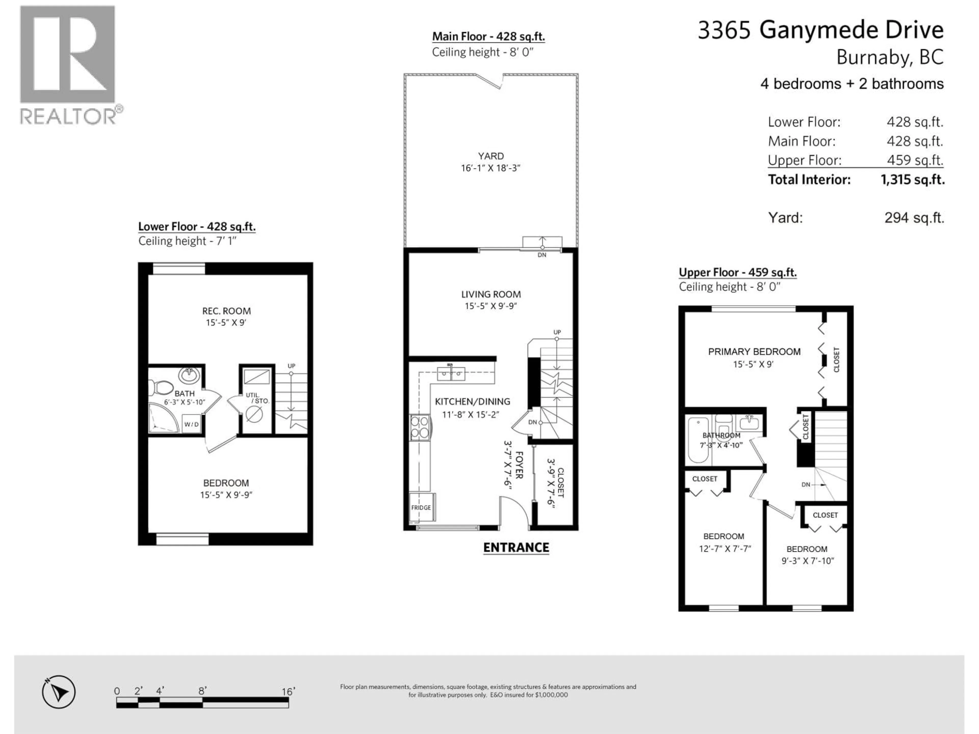 Floor plan for 3365 GANYMEDE DRIVE, Burnaby British Columbia V3J1A5