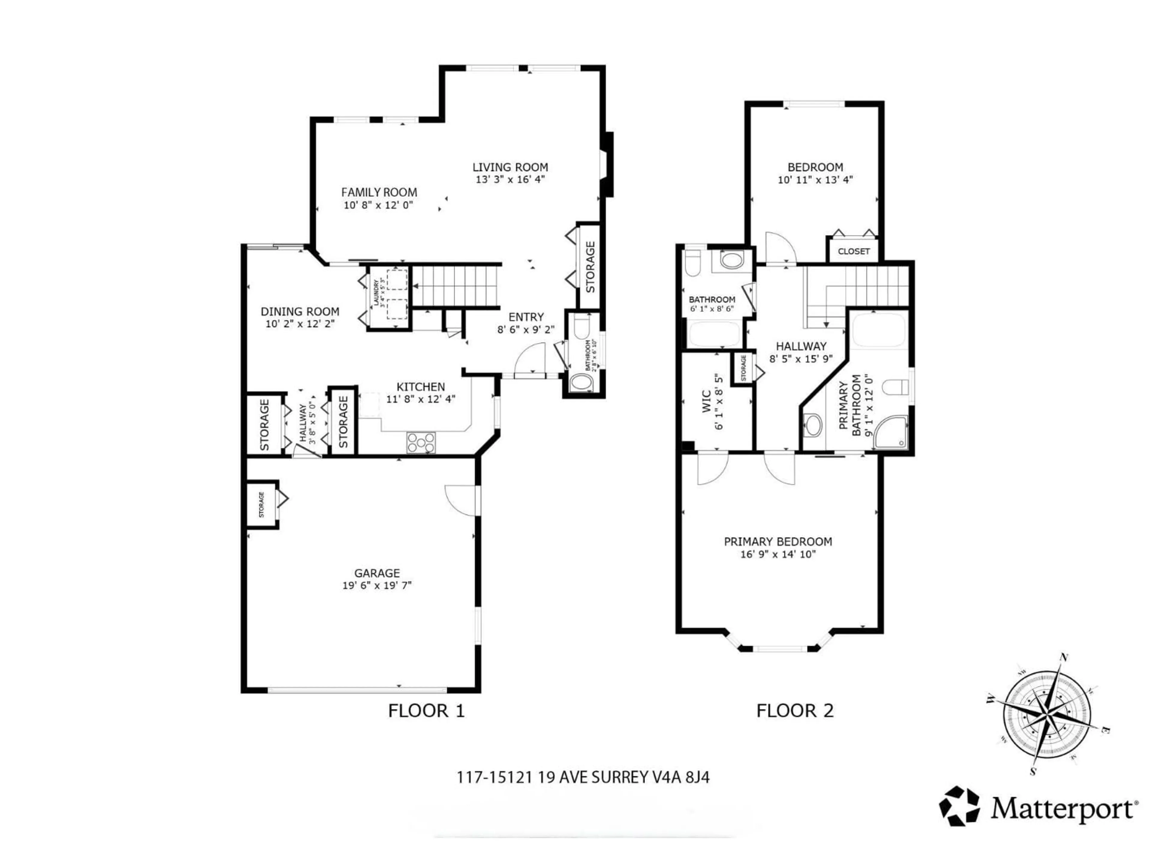 Floor plan for 117 - 15121 19, Surrey British Columbia V4A8J4