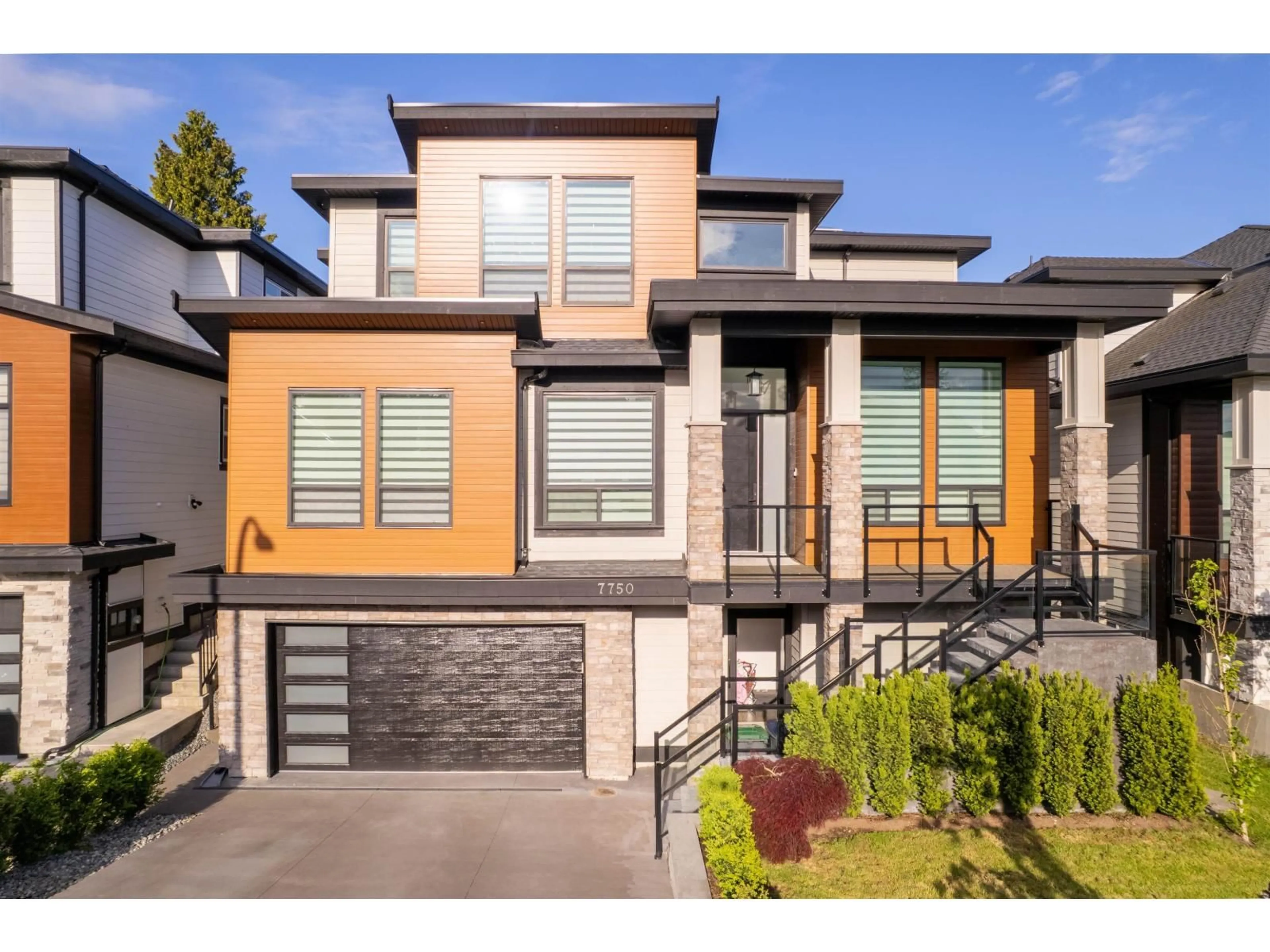 Home with brick exterior material, street for 7750 154A, Surrey British Columbia V3S1C2