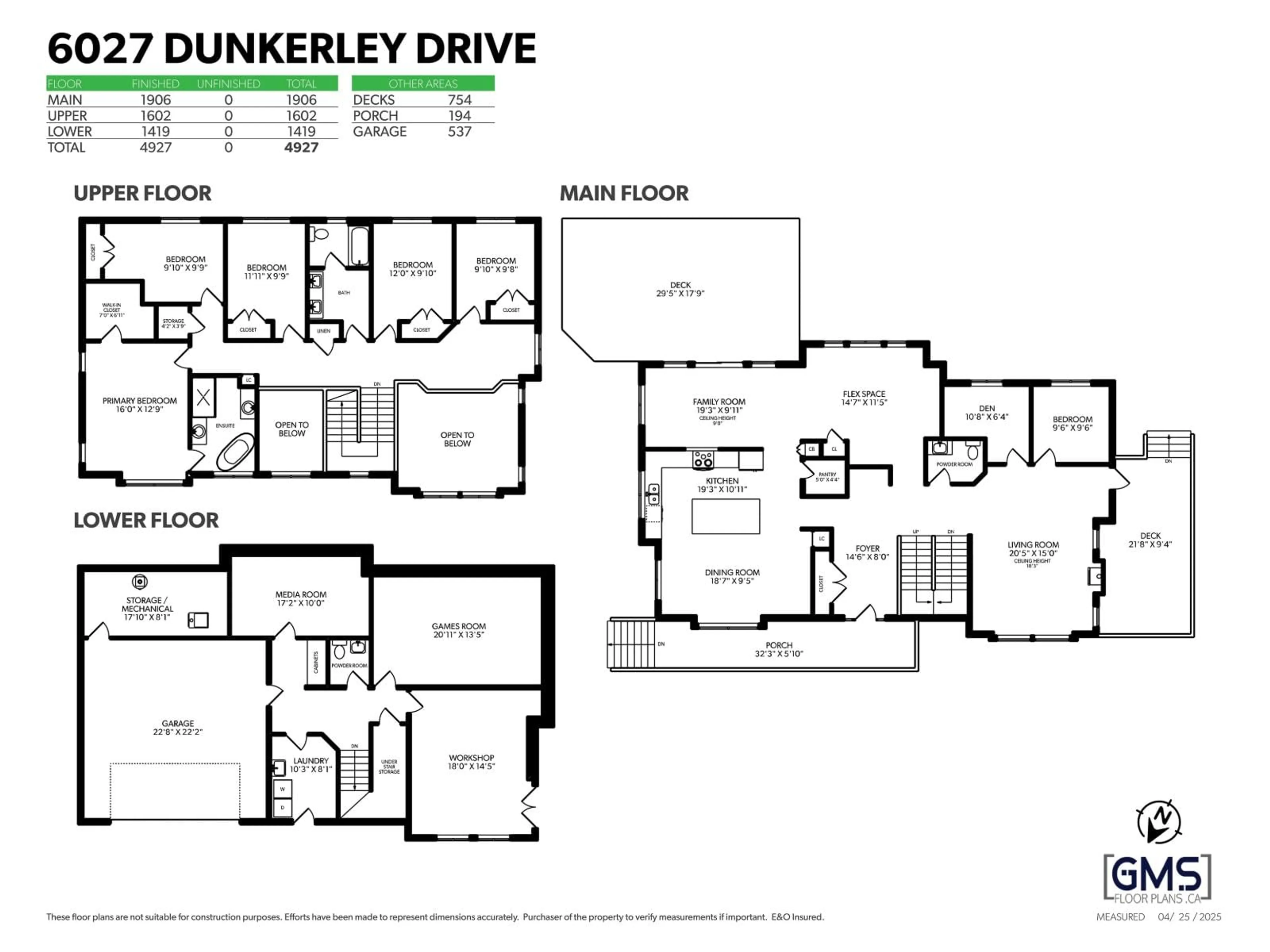 Floor plan for 6027 DUNKERLEY, Abbotsford British Columbia V3G2L3
