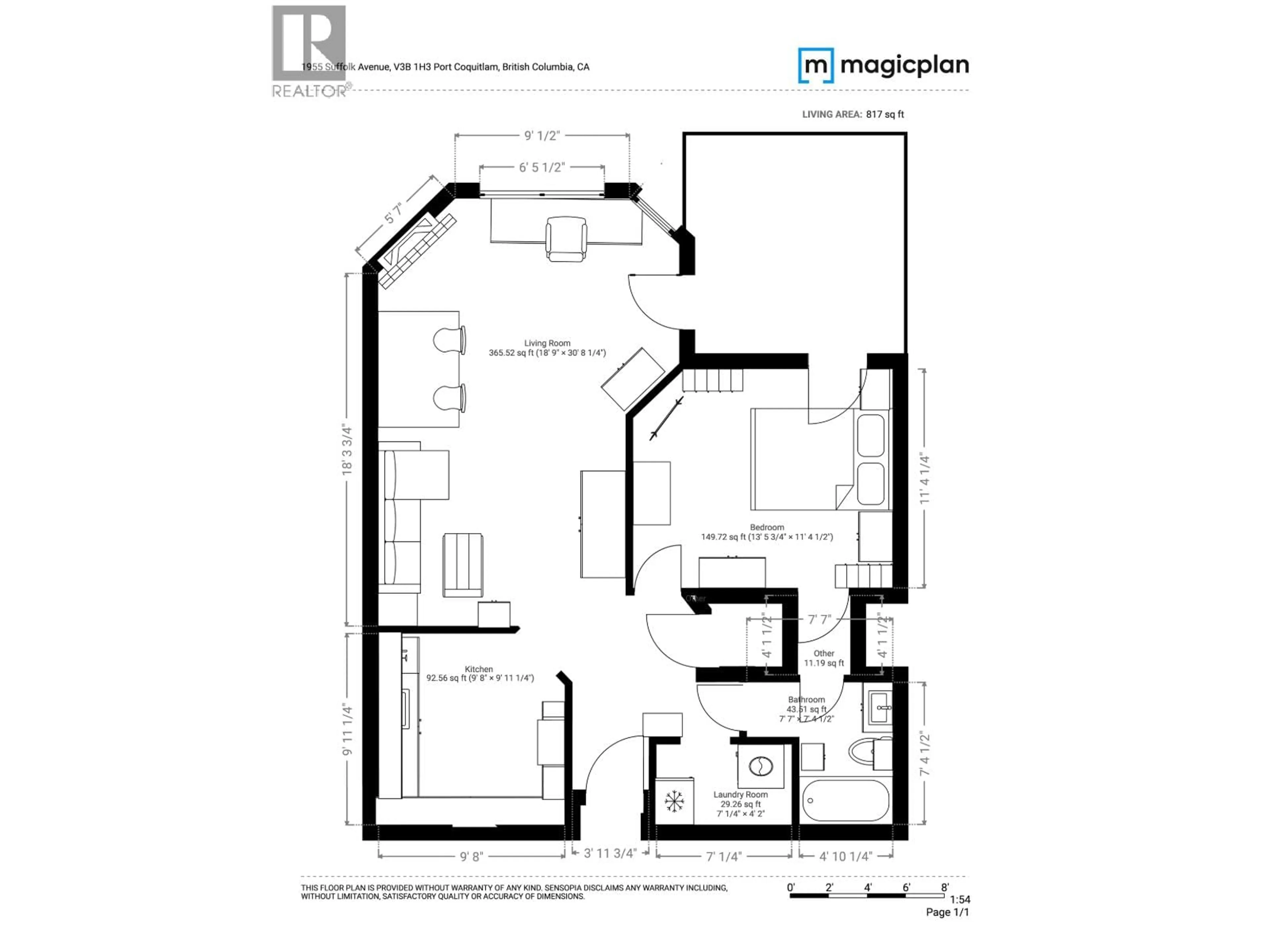 Floor plan for 106 - 1955 SUFFOLK AVENUE, Port Coquitlam British Columbia V3B1H3