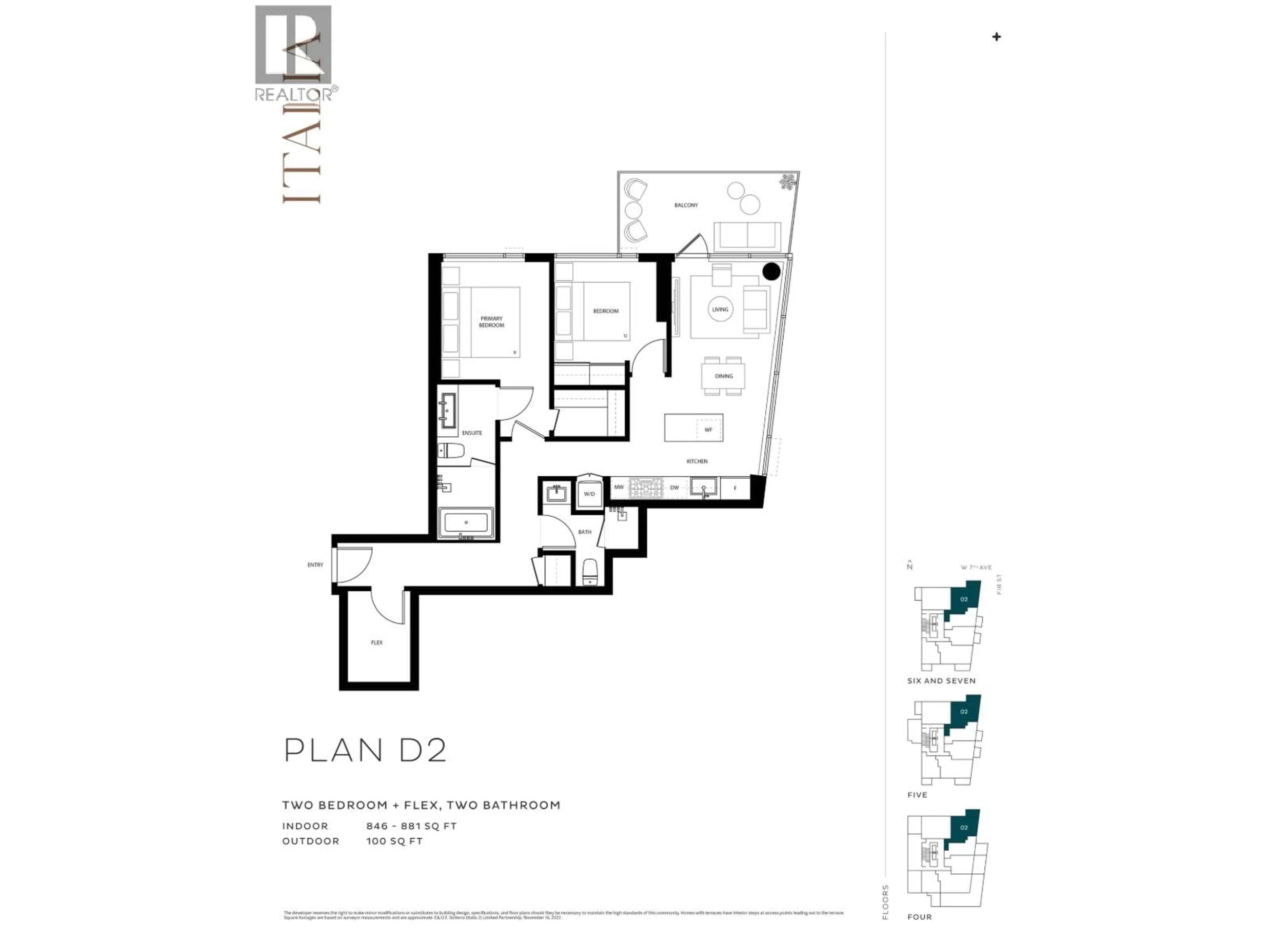 Floor plan for 502 - 2323 FIR STREET, Vancouver British Columbia V6J1S5