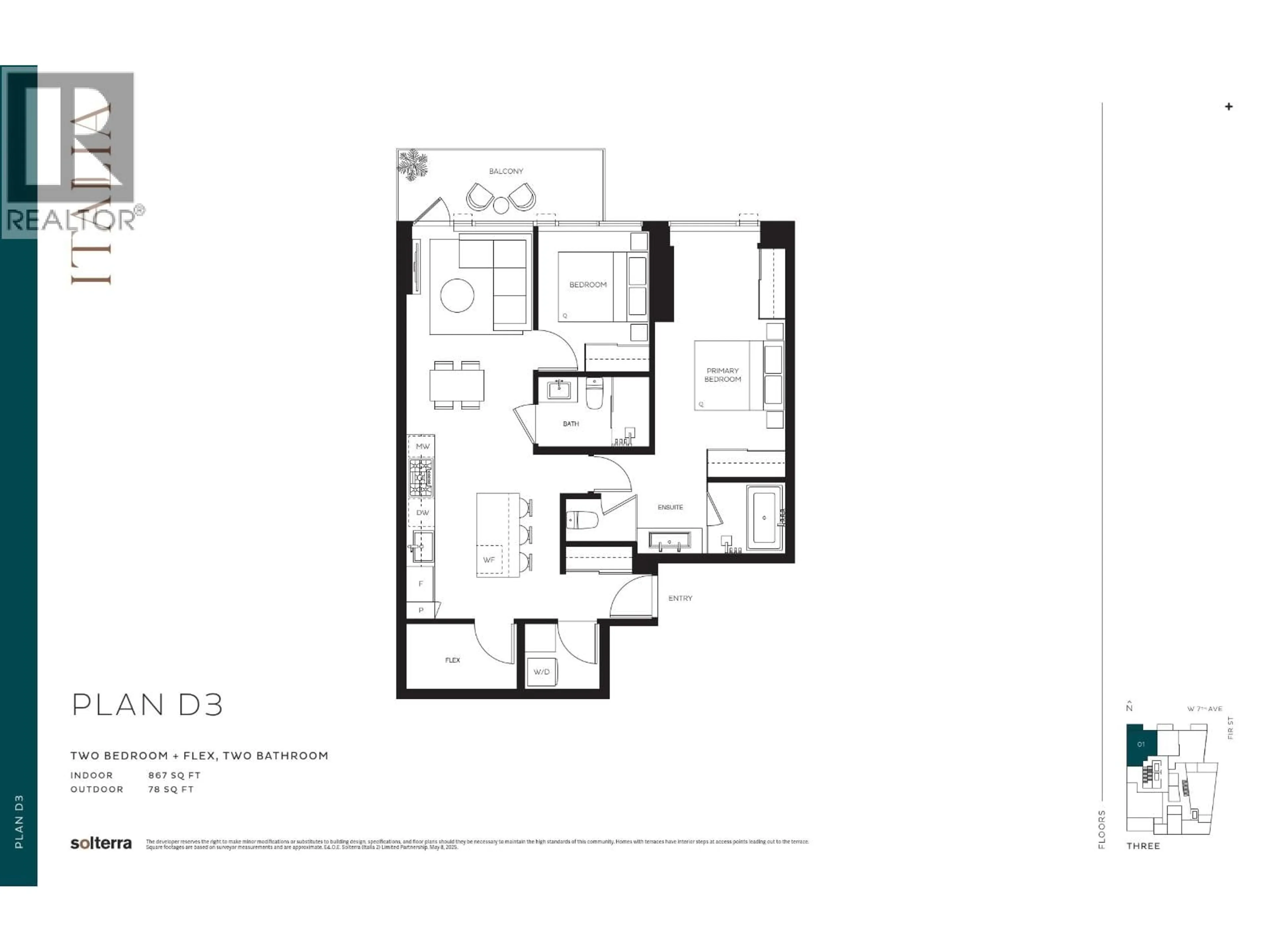 Floor plan for 301 - 2323 FIR STREET, Vancouver British Columbia V6J1S5