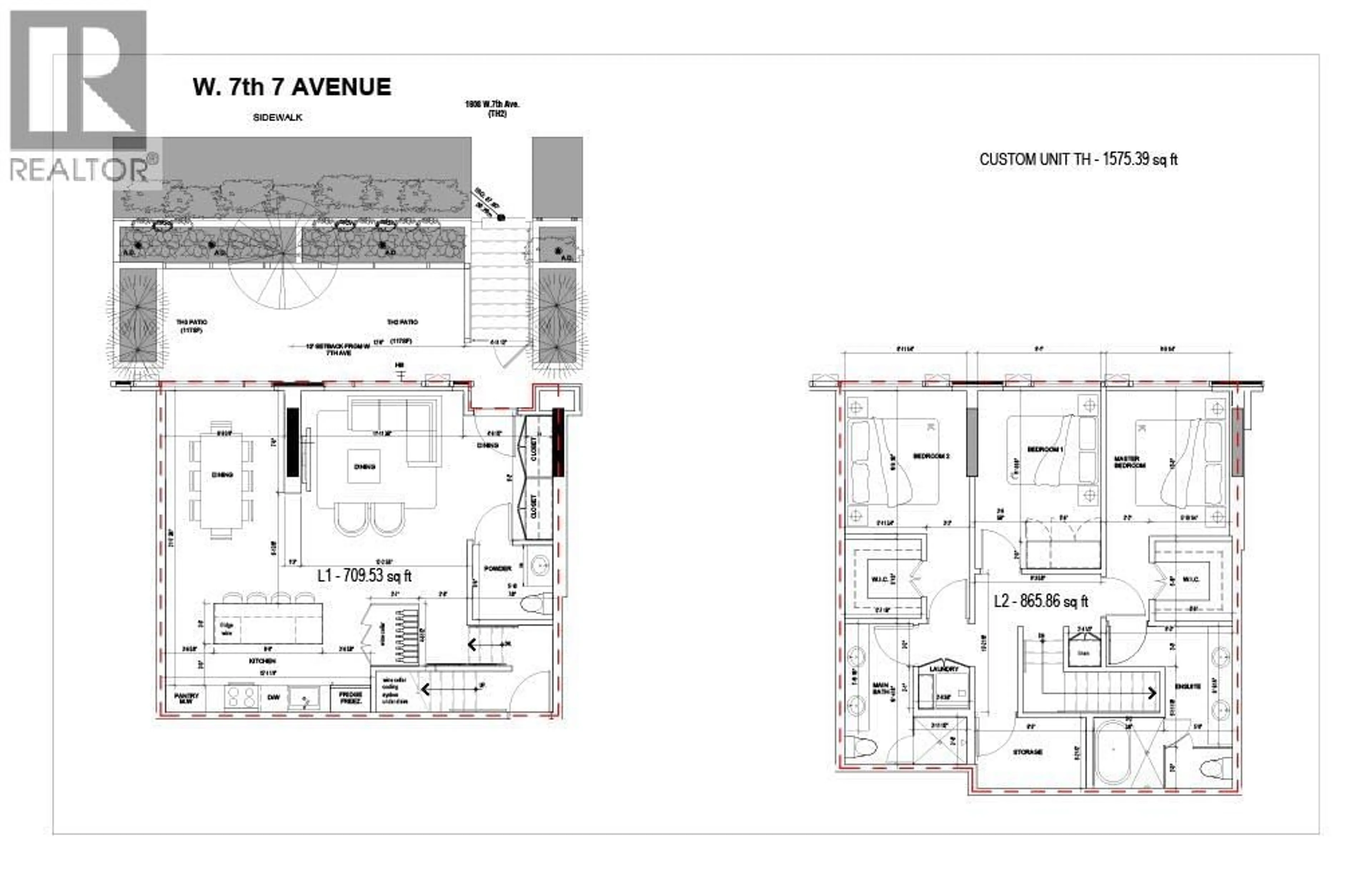 Floor plan for TH2 - 2323 FIR STREET, Vancouver British Columbia V6J1S5