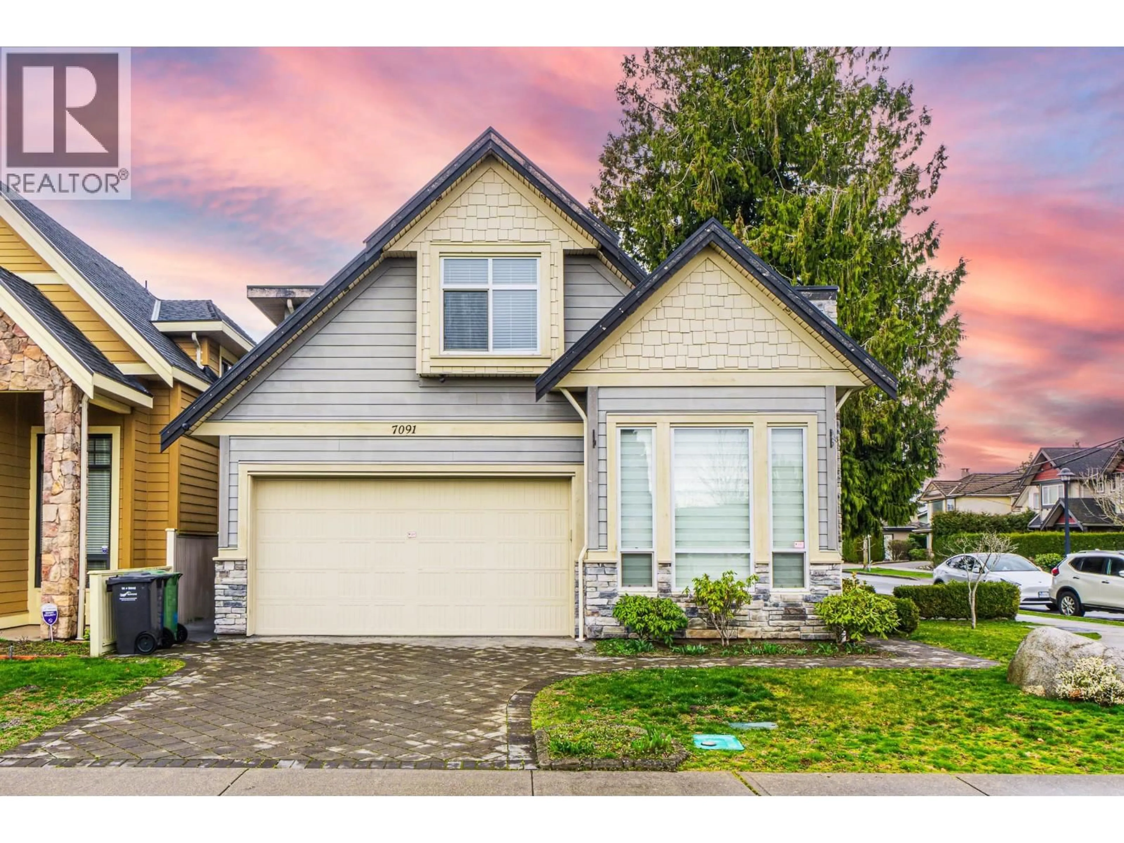 Home with vinyl exterior material, street for 7091 BRIDGE STREET, Richmond British Columbia V6Y2S6