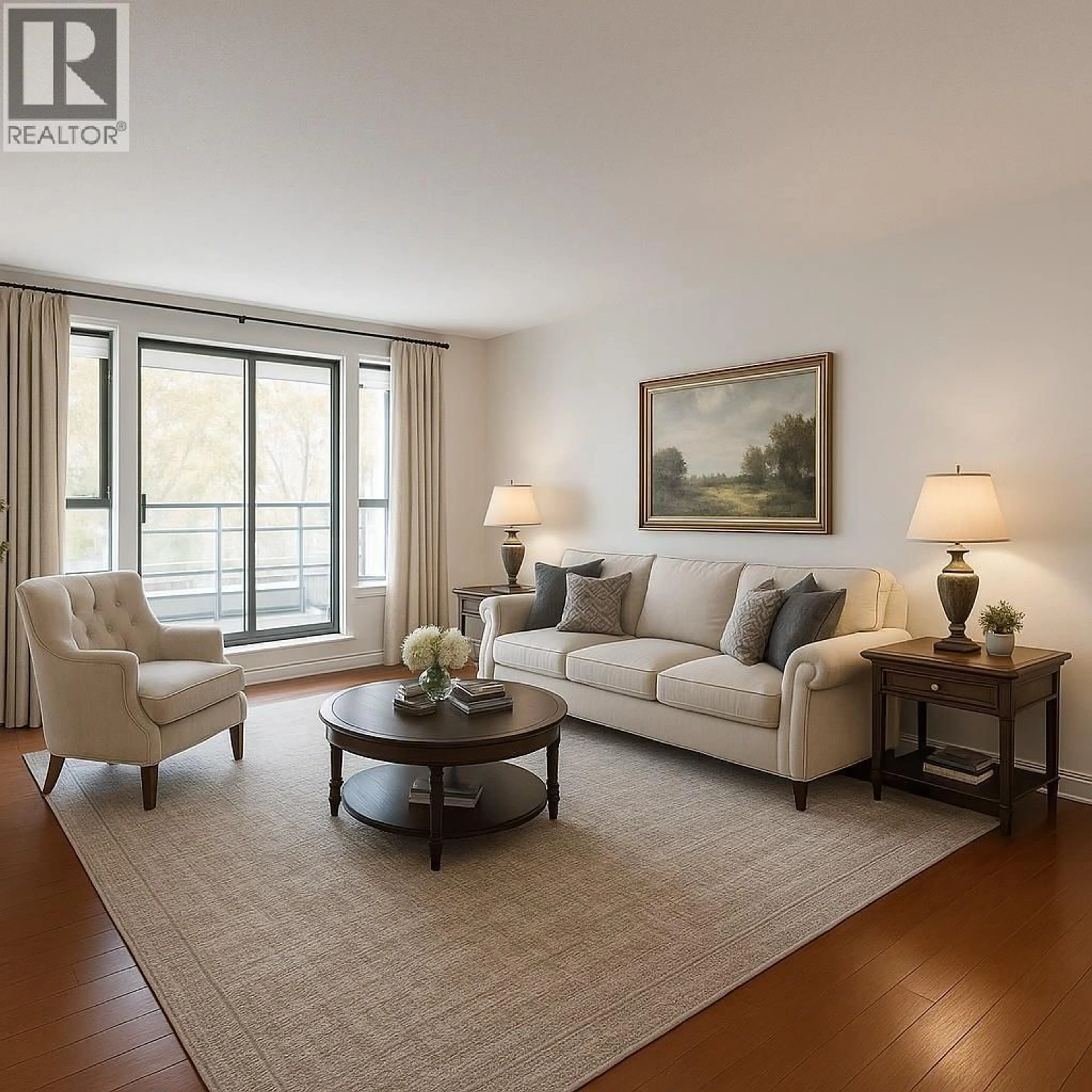 Living room with furniture, wood/laminate floor for 211 - 223 MOUNTAIN HIGHWAY, North Vancouver British Columbia V7J3V3