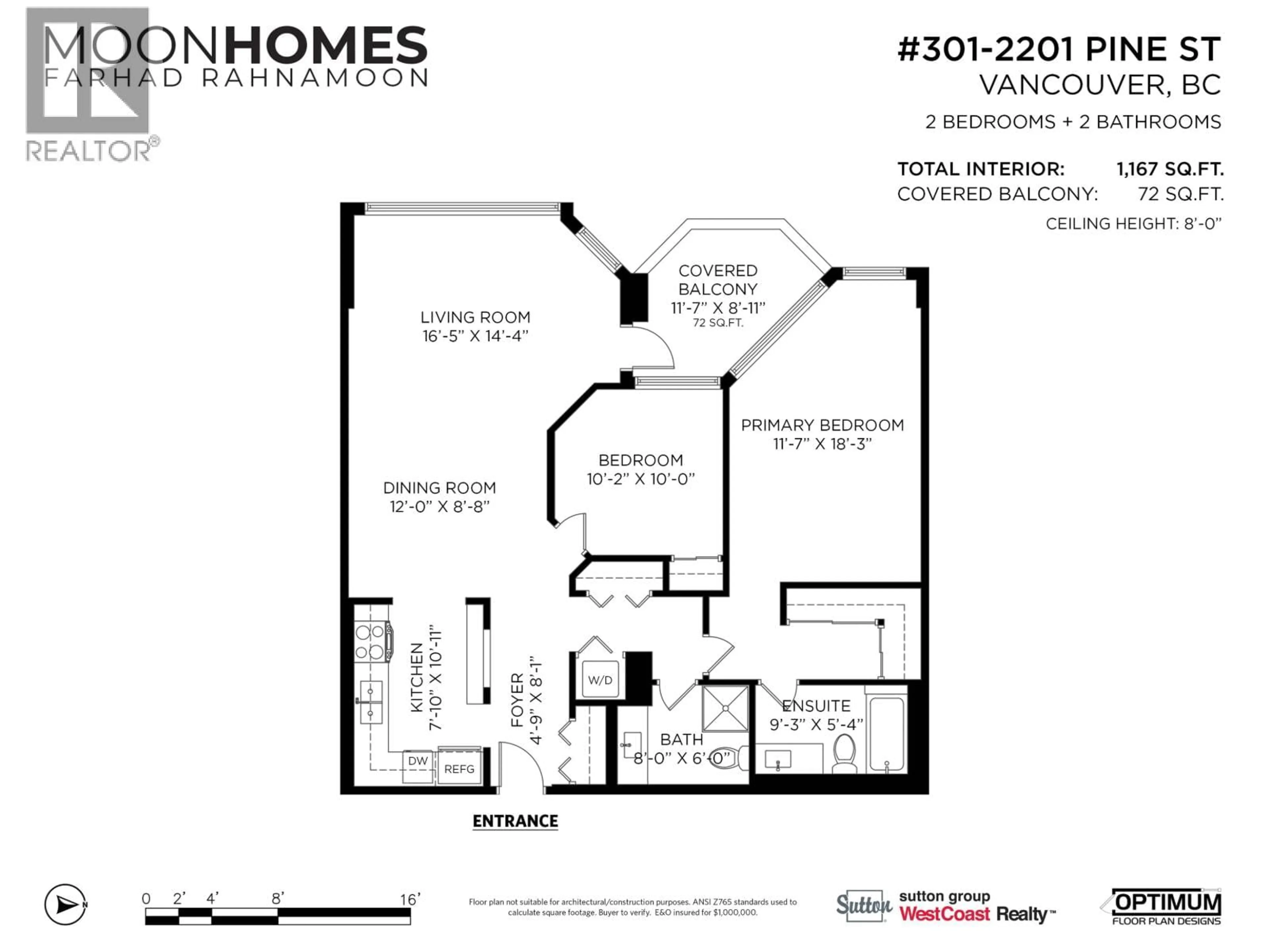 Floor plan for 301 - 2201 PINE STREET, Vancouver British Columbia V6J5E7