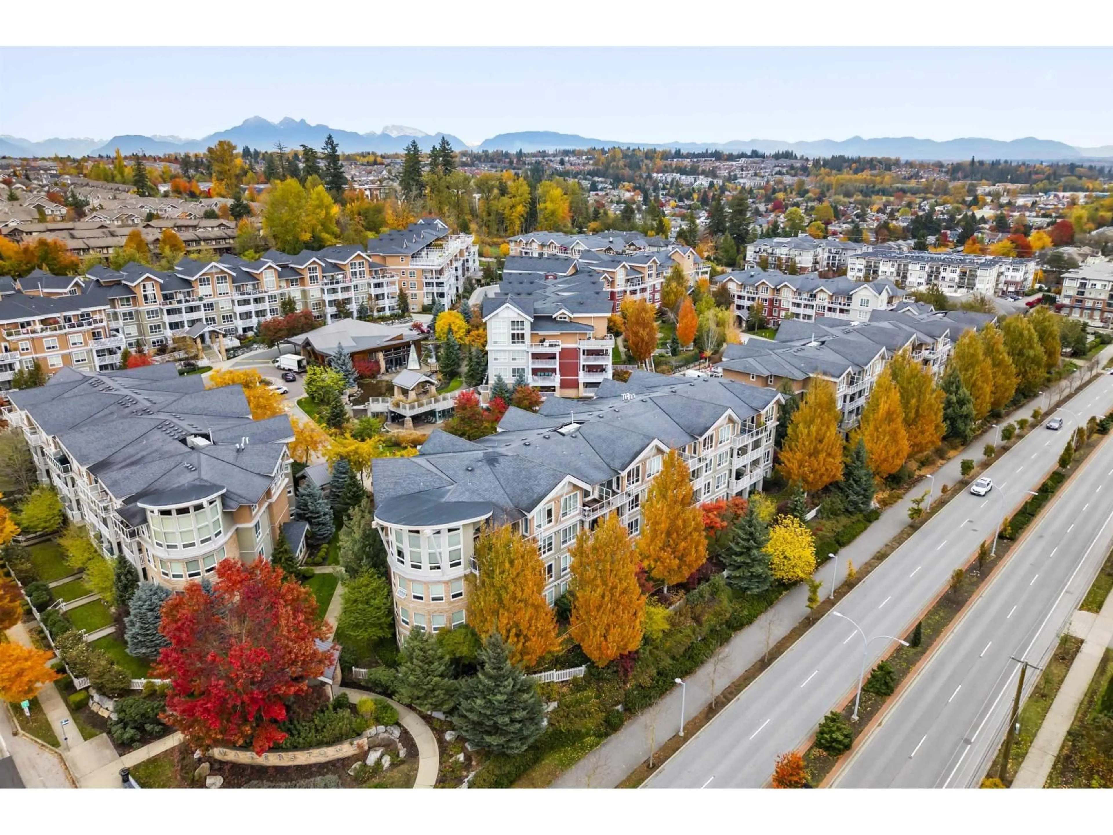 A pic from outside/outdoor area/front of a property/back of a property/a pic from drone, mountain view for 301 - 6430 194, Surrey British Columbia V4N6J7