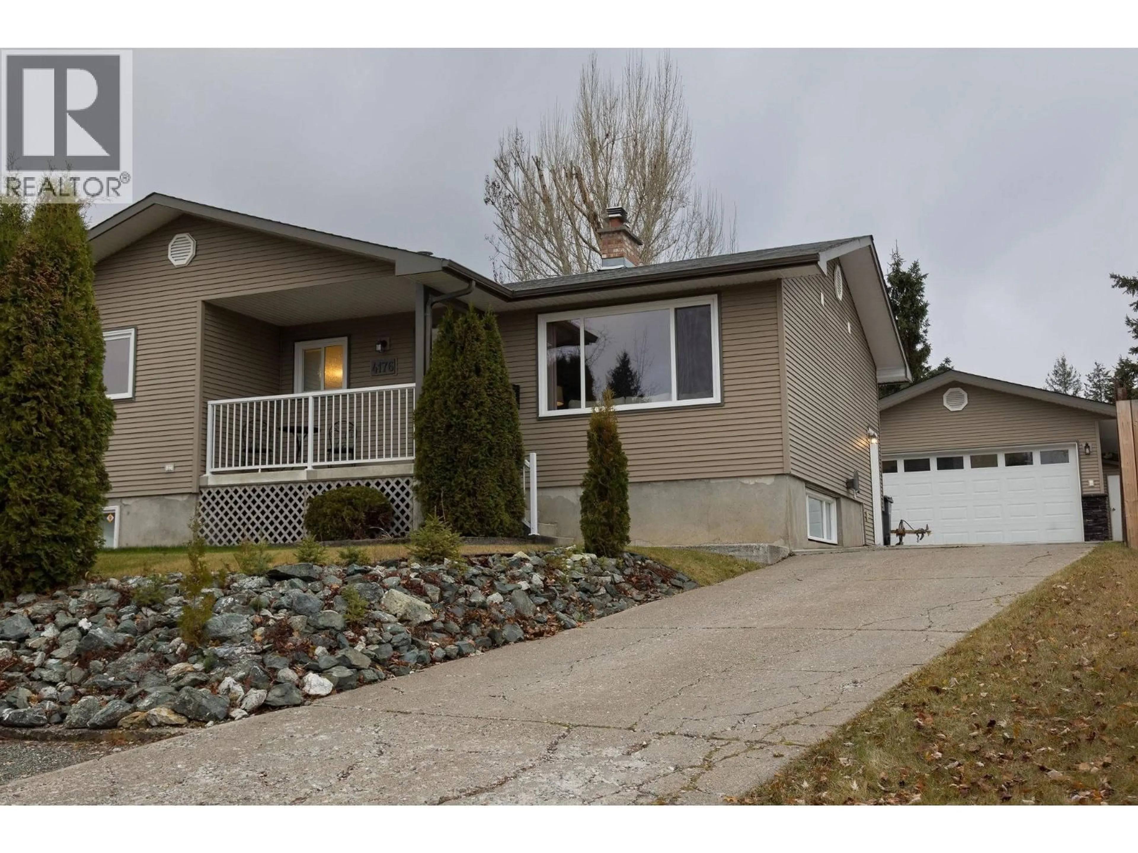 Home with vinyl exterior material, street for 4176 NEHRING AVENUE, Prince George British Columbia V2N3G1