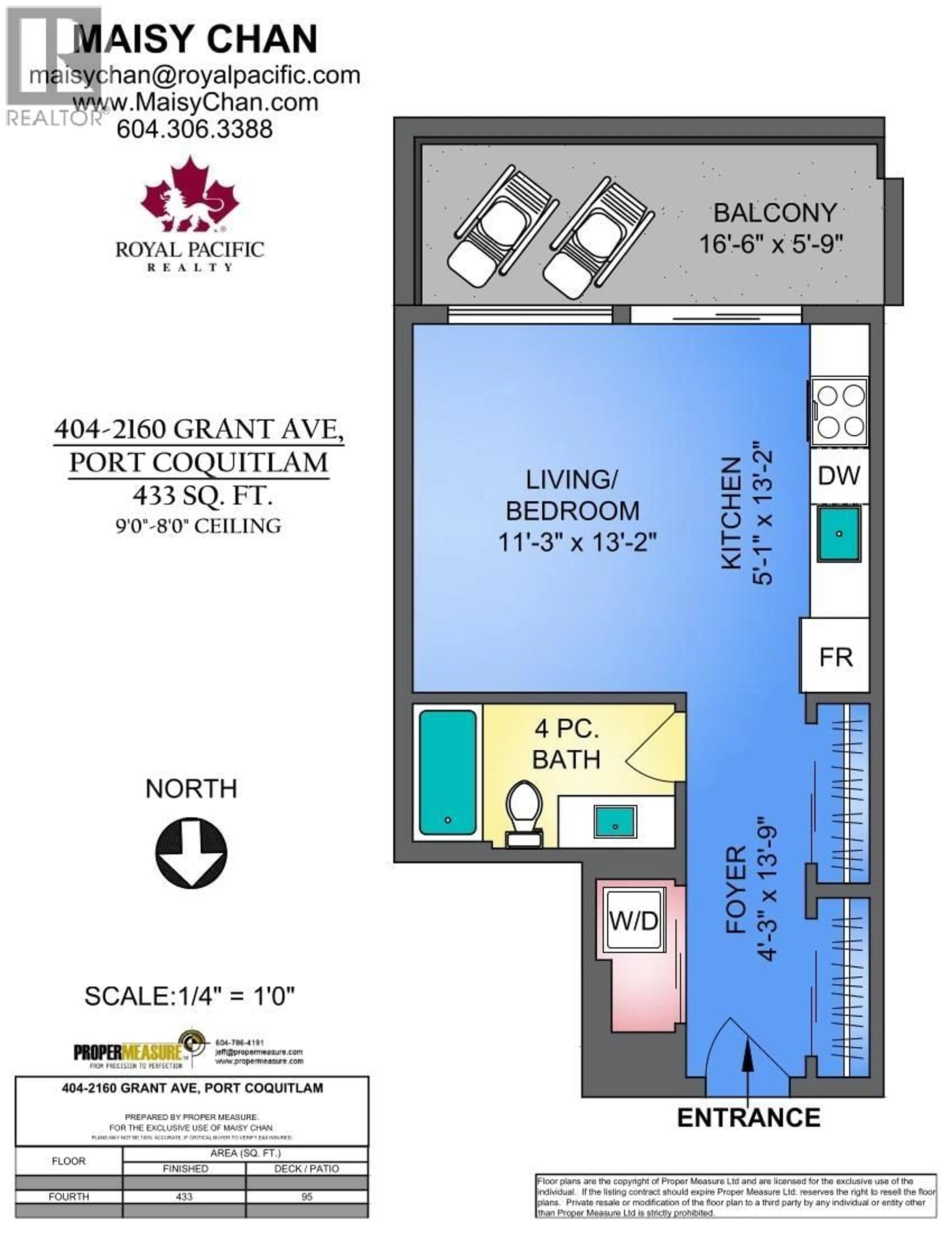 Floor plan for 404 - 2160 GRANT AVENUE, Port Coquitlam British Columbia V3B0T3
