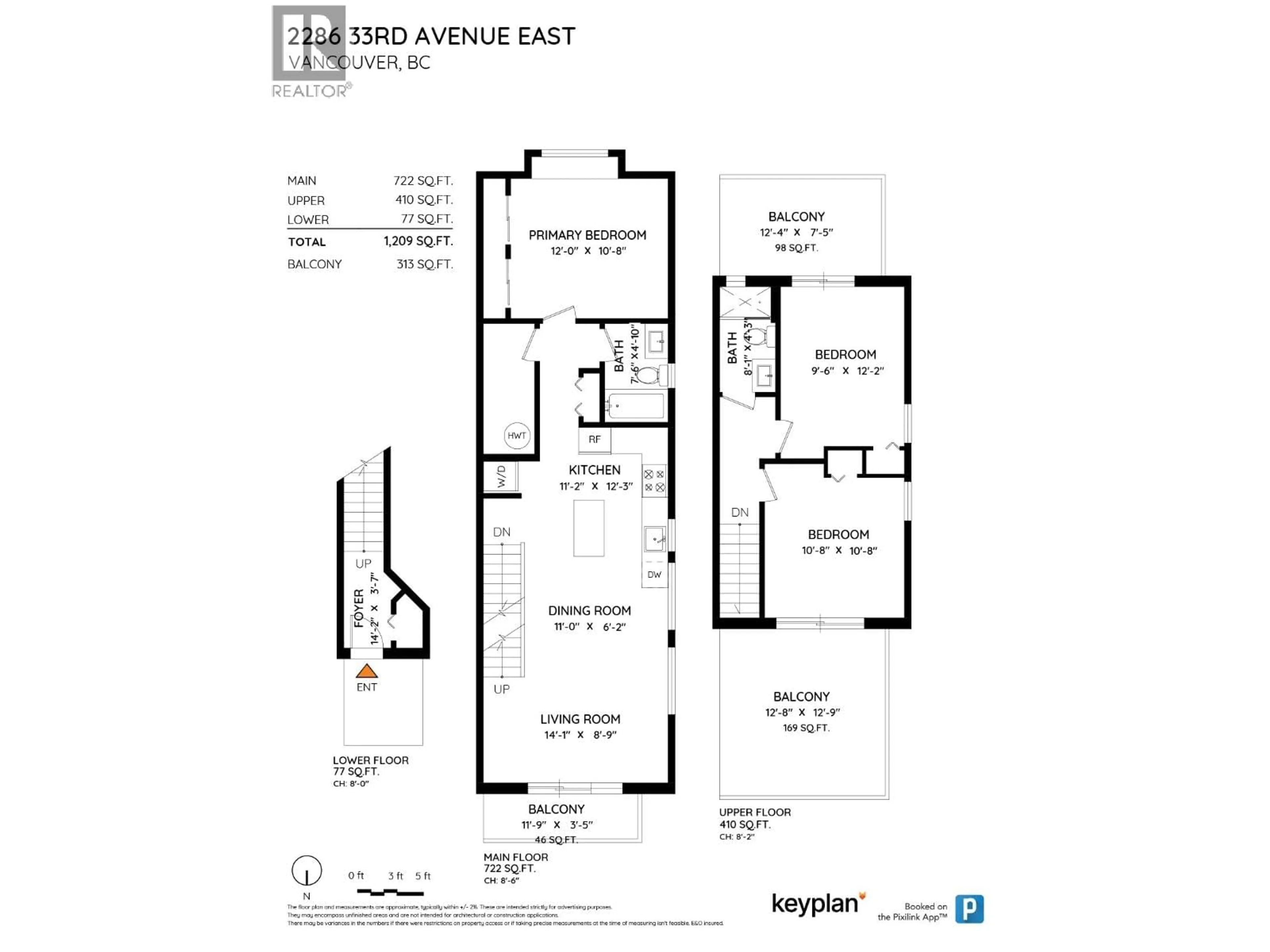 Floor plan for 2286 33RD AVENUE, Vancouver British Columbia V5N3G1