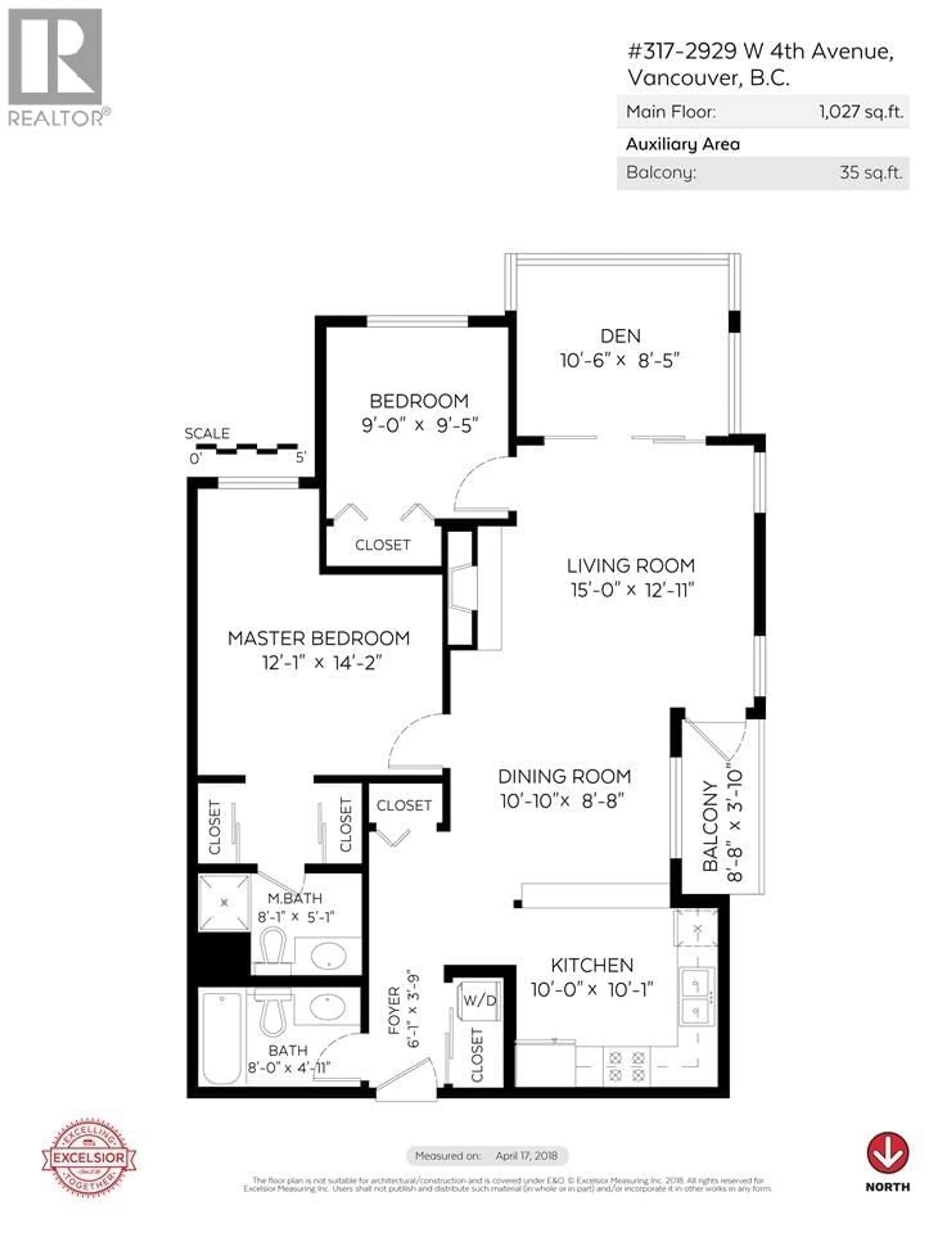 Floor plan for 317 - 2929 4TH AVENUE, Vancouver British Columbia V6K4T3