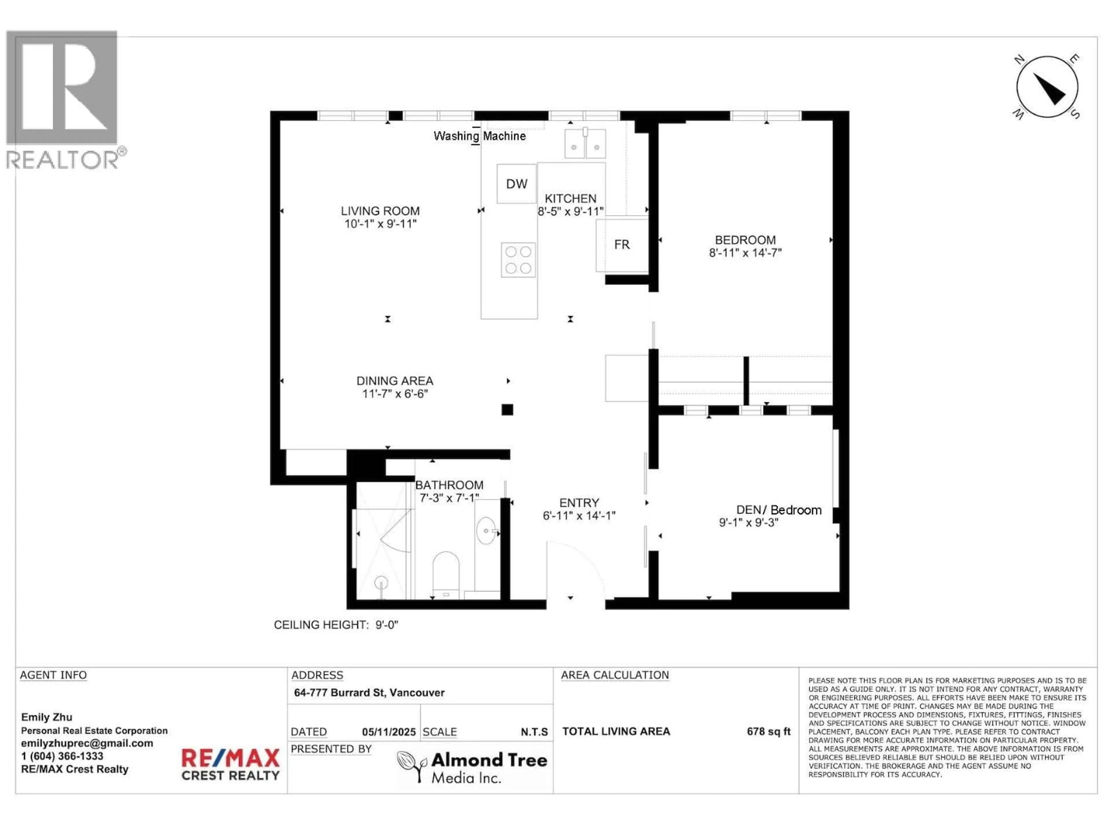Floor plan for 64 - 777 BURRARD STREET, Vancouver British Columbia V6Z1X7