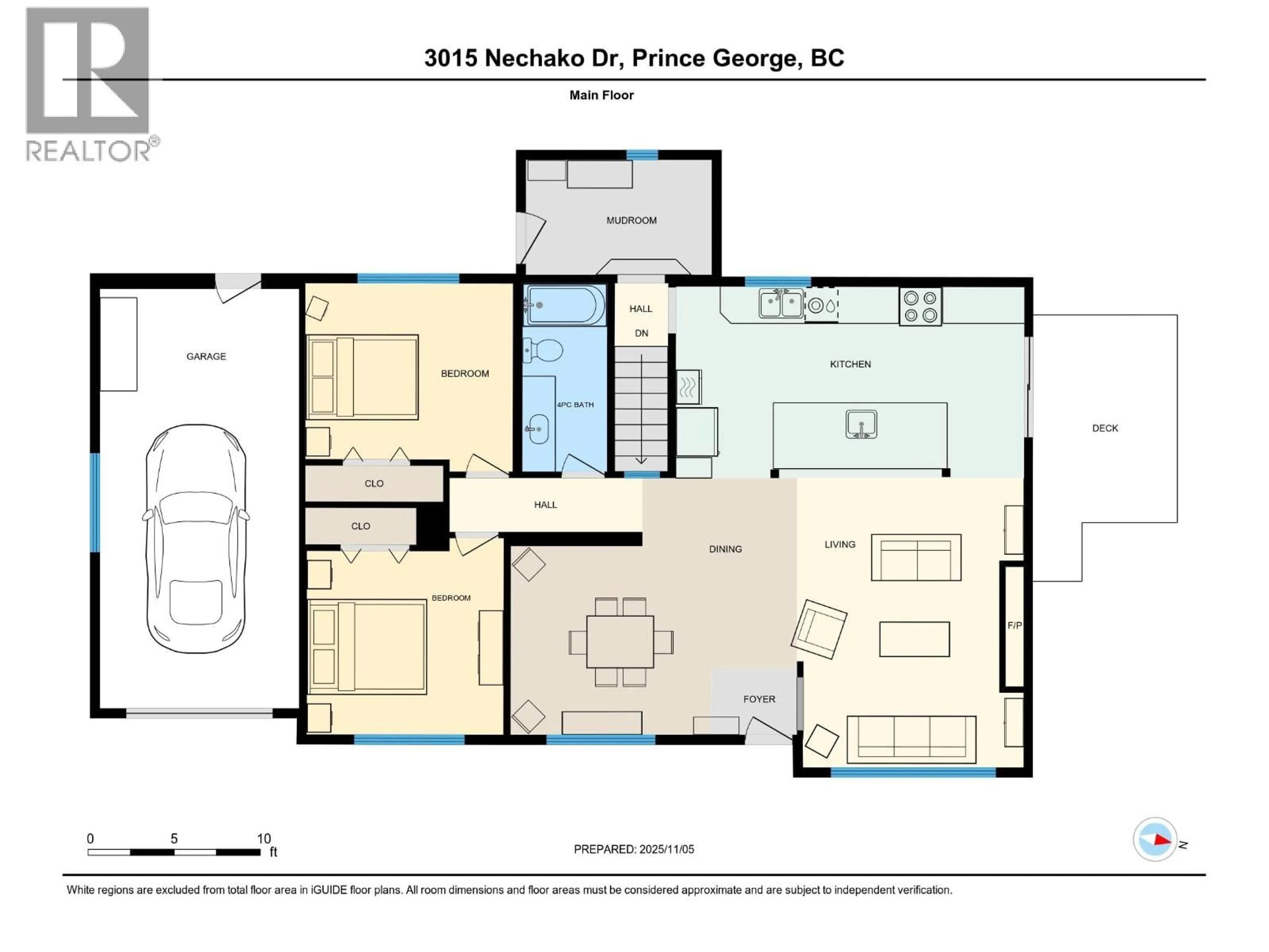 Floor plan for 3015 NECHAKO DRIVE, Prince George British Columbia V2M3B1