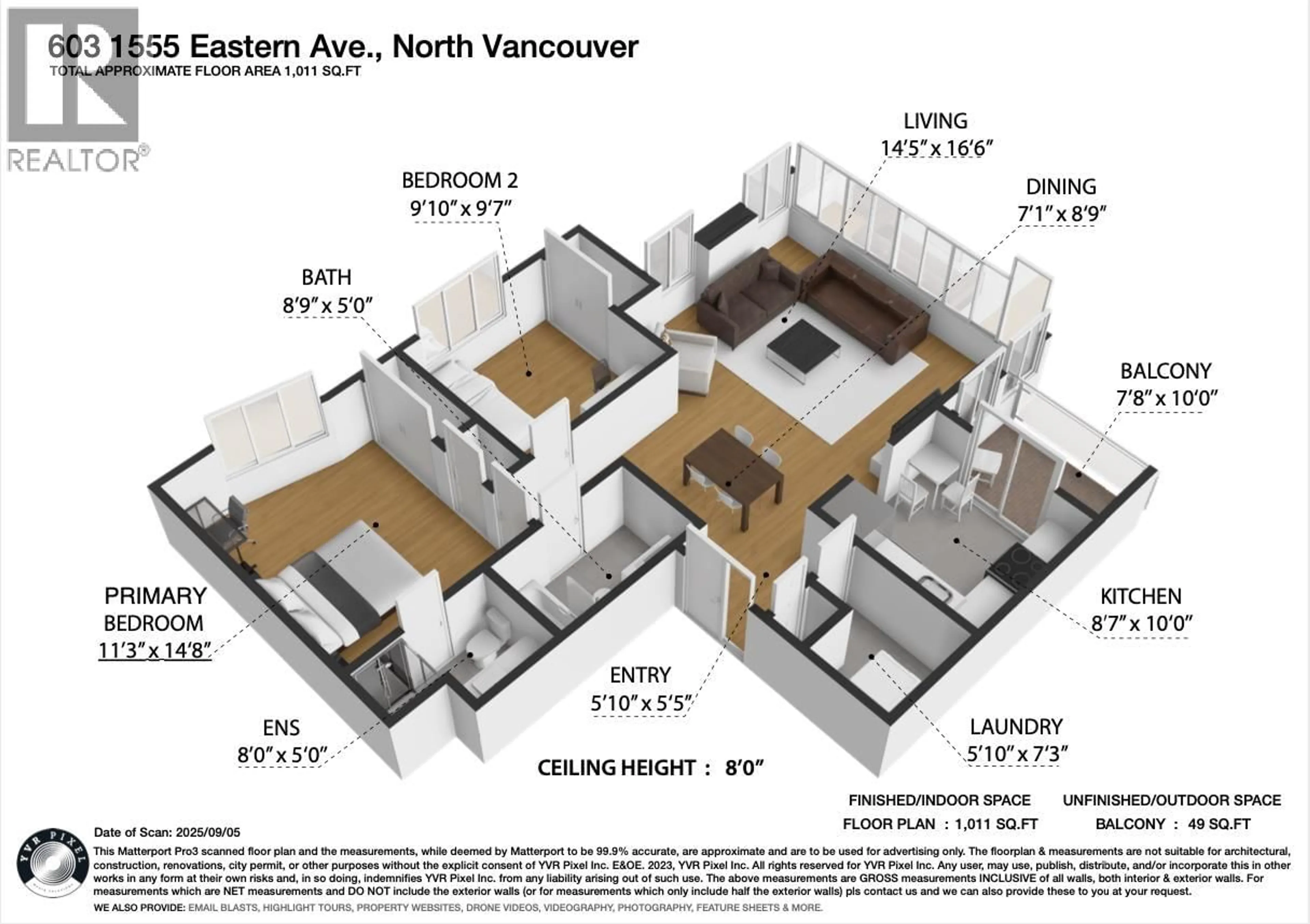Floor plan for 603 - 1555 EASTERN AVENUE, North Vancouver British Columbia V7L3G2