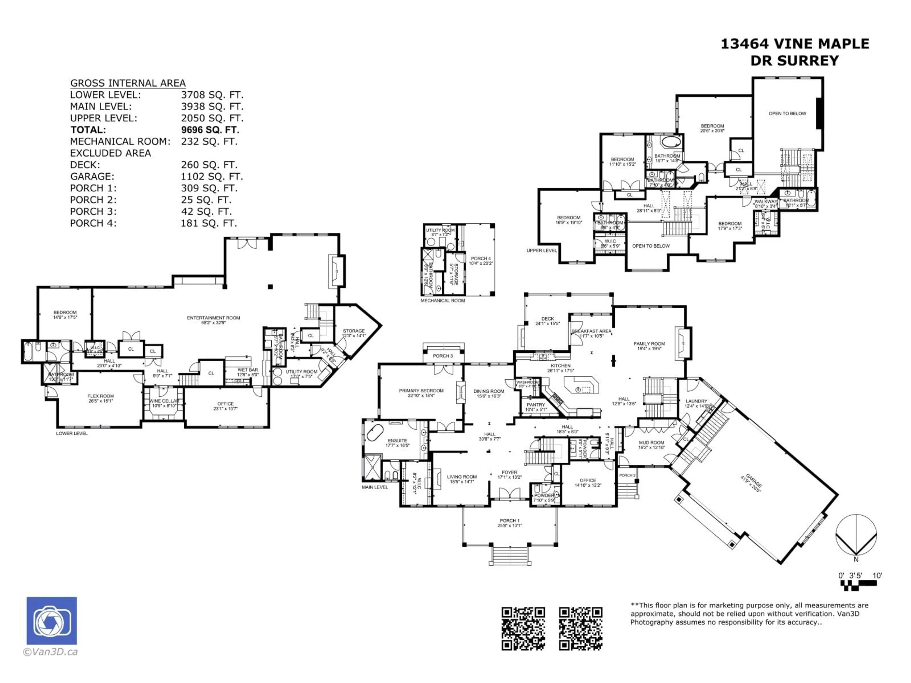 Floor plan for 13464 VINE MAPLE, Surrey British Columbia V4P1W9