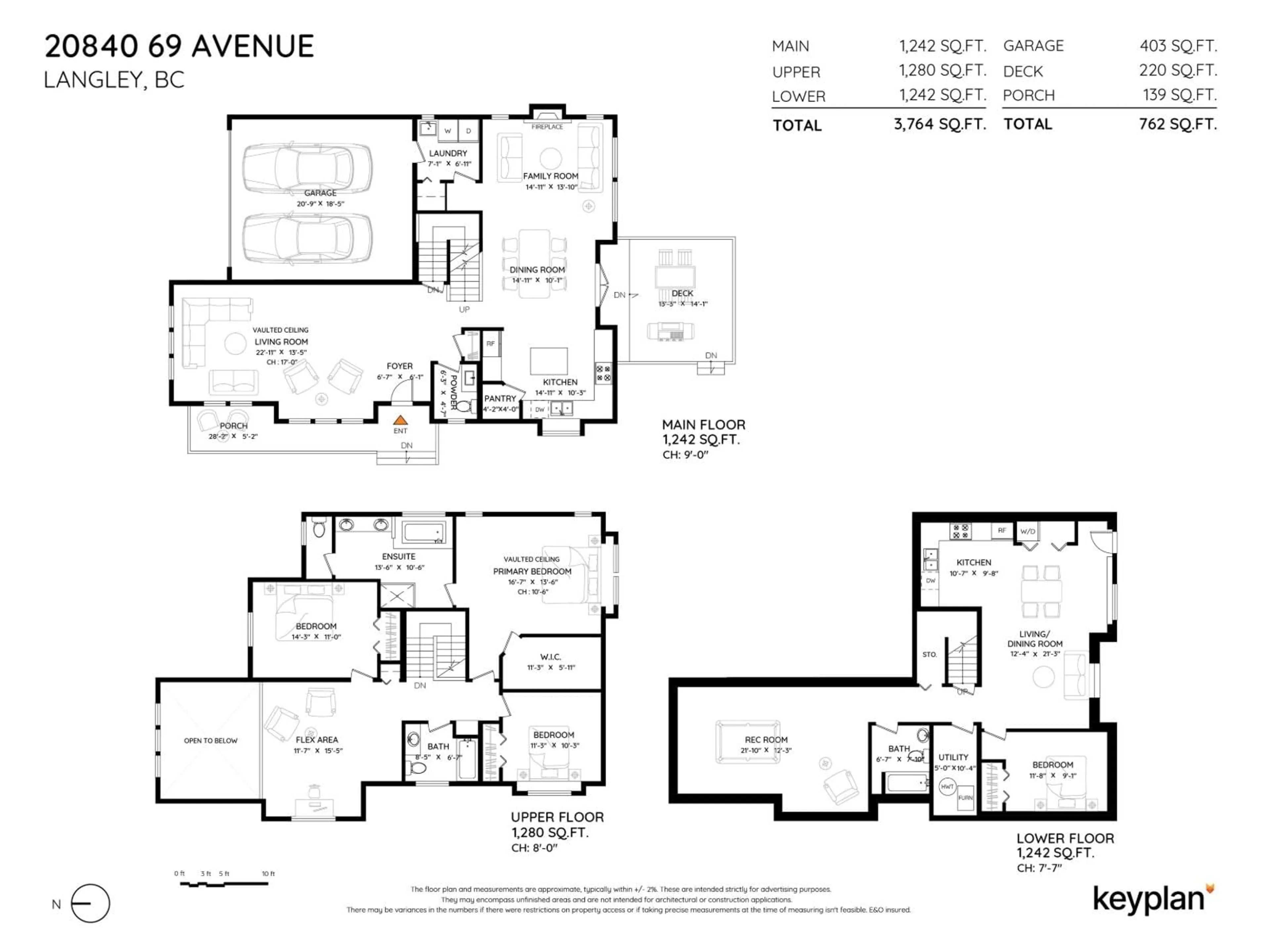 Floor plan for 20840 69, Langley British Columbia V2Y0G2