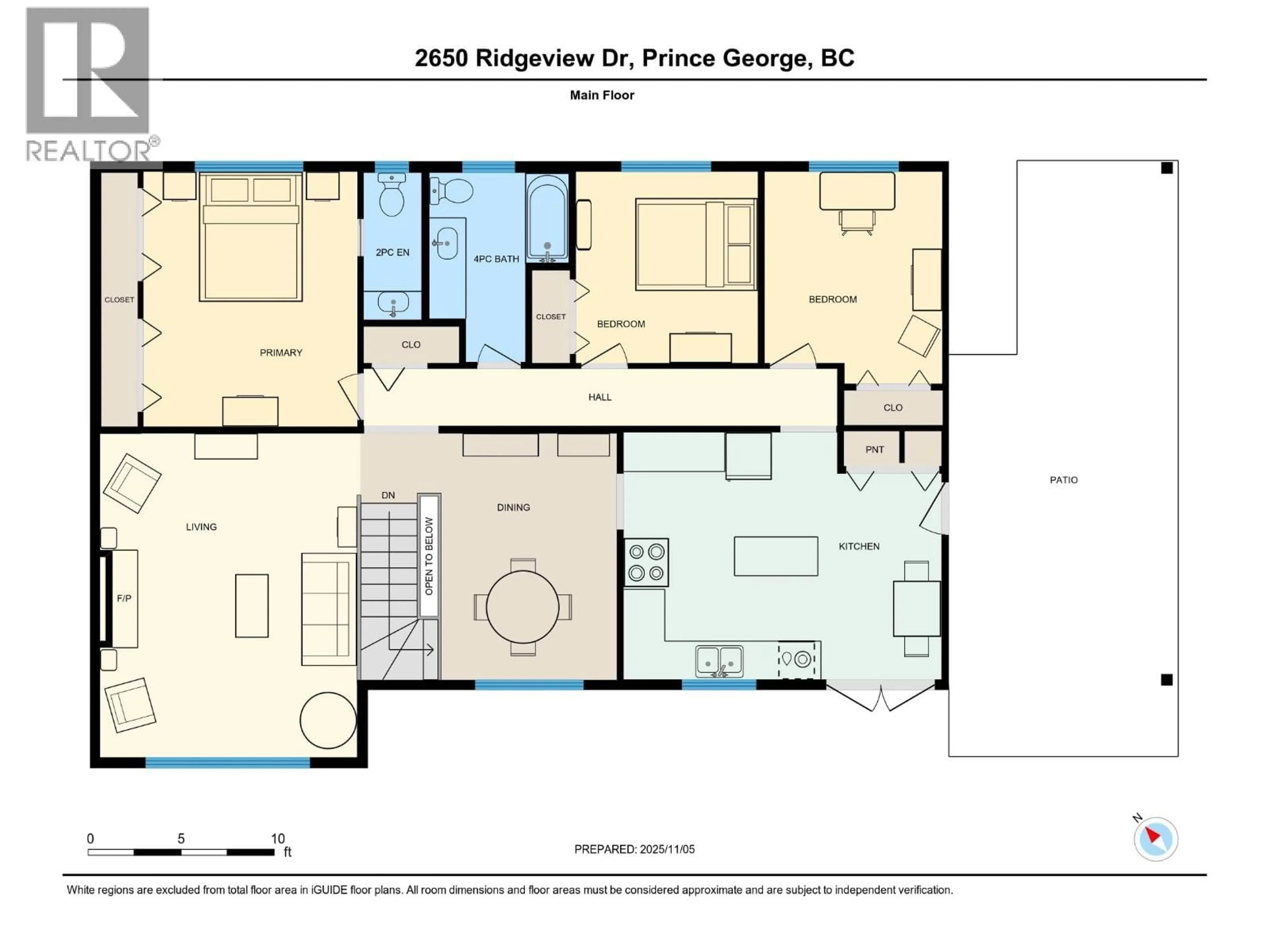 Floor plan for 2650 RIDGEVIEW DRIVE, Prince George British Columbia V2K3Z7