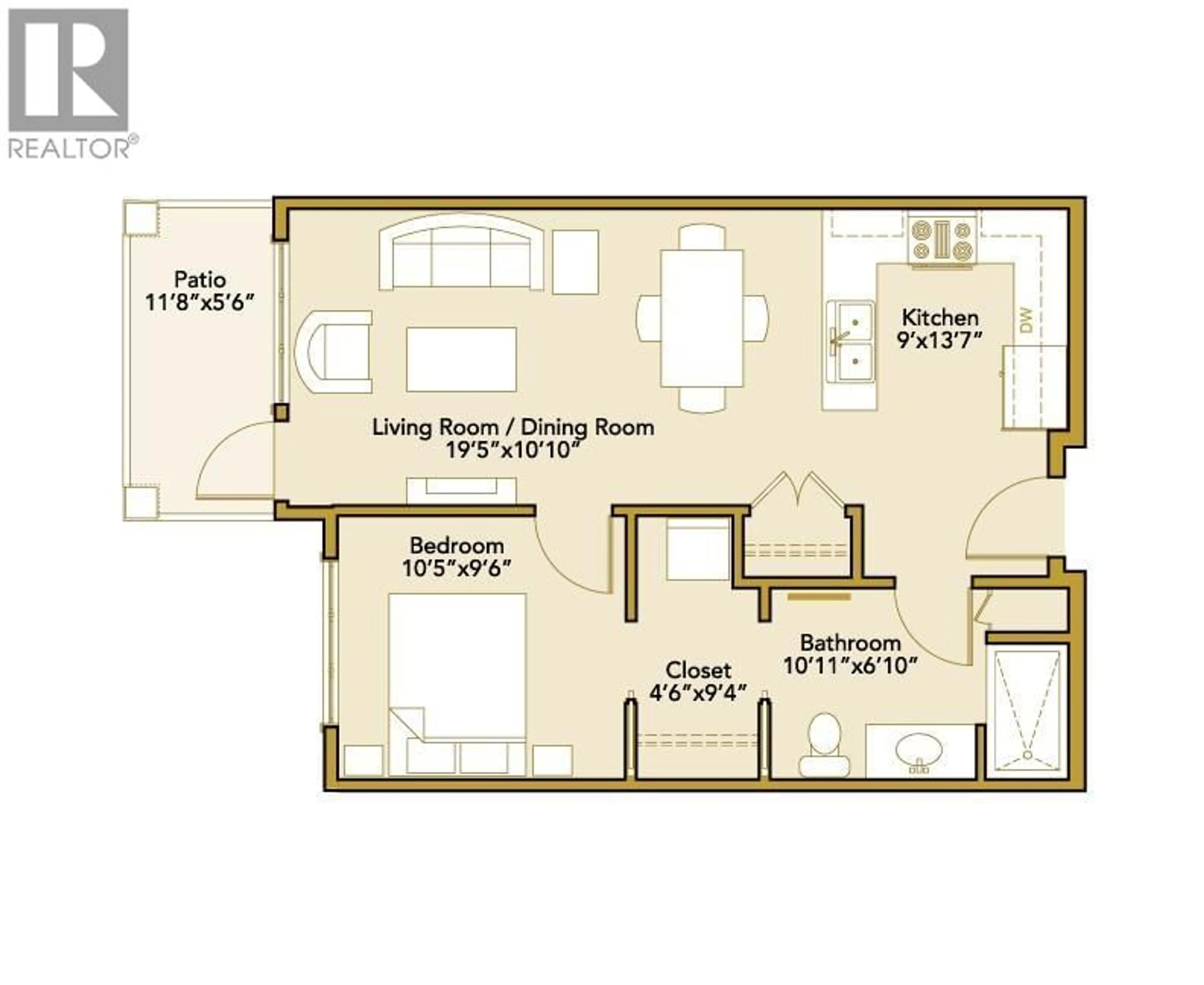 Floor plan for 238 - 1444 20TH AVENUE, Prince George British Columbia V2L0C9