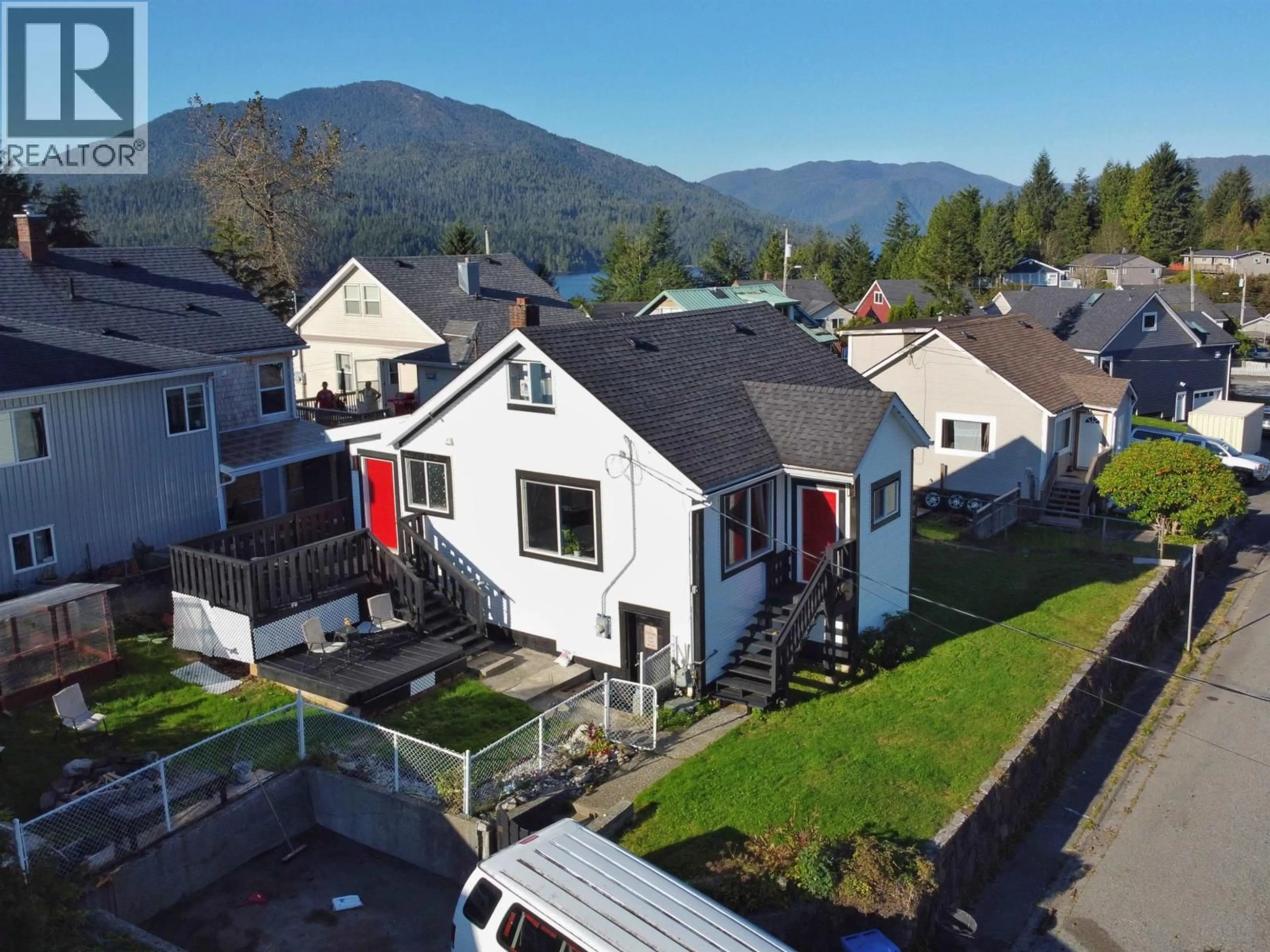A pic from outside/outdoor area/front of a property/back of a property/a pic from drone, mountain view for 1423 PIGOTT AVENUE, Prince Rupert British Columbia V8J2E2