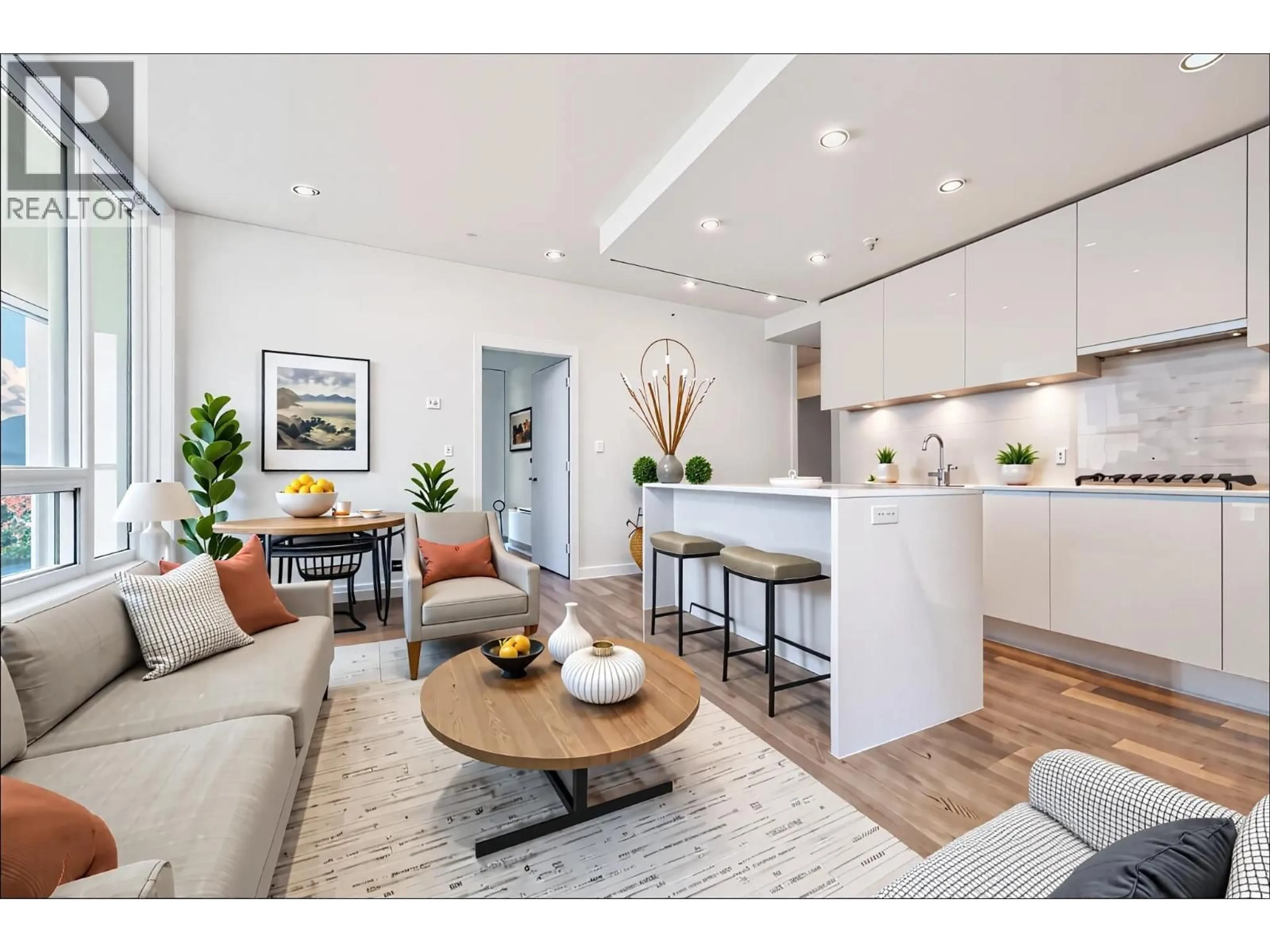 Open concept kitchen, wood/laminate floor for 3205 - 4650 BRENTWOOD BOULEVARD, Burnaby British Columbia V5C0M3