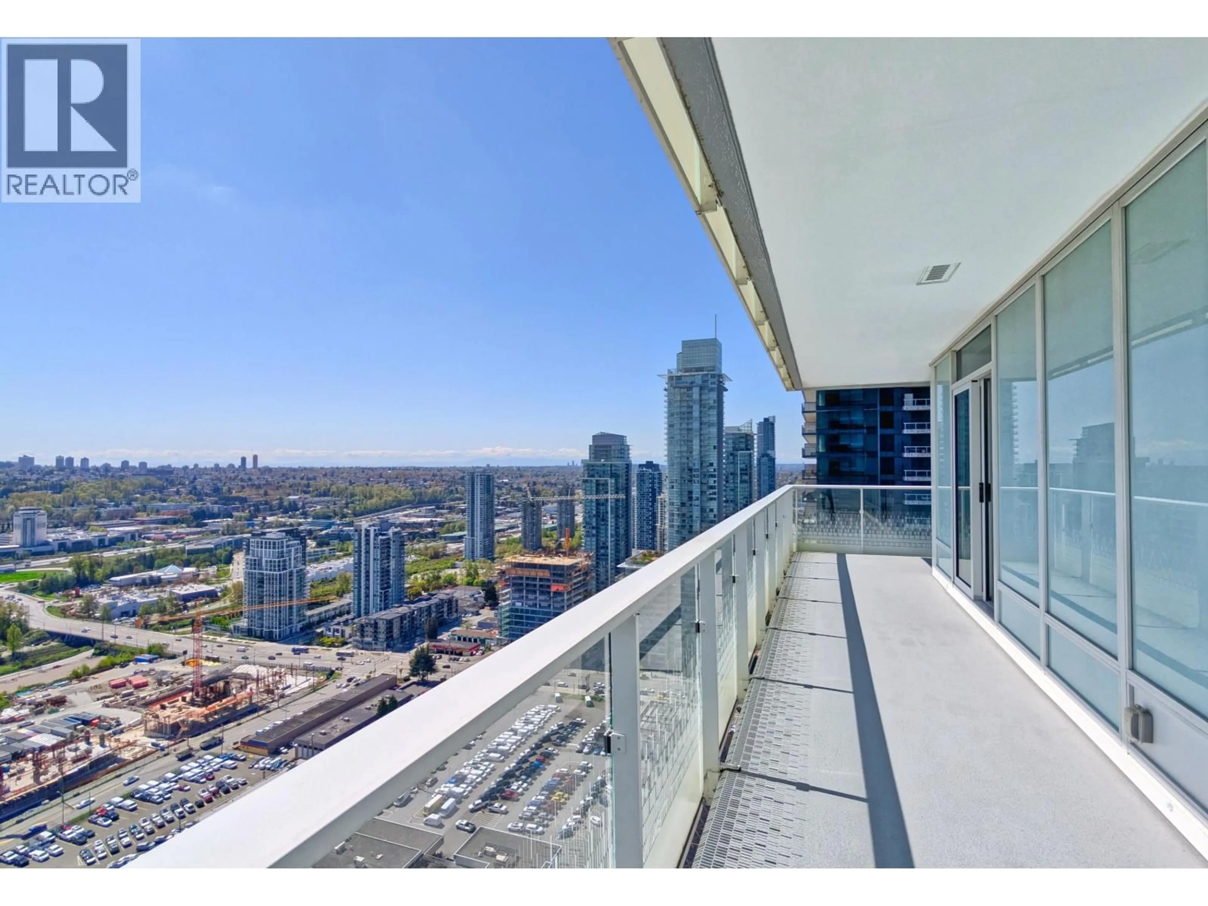Balcony in the apartment, city buildings view from balcony for 3205 - 4650 BRENTWOOD BOULEVARD, Burnaby British Columbia V5C0M3