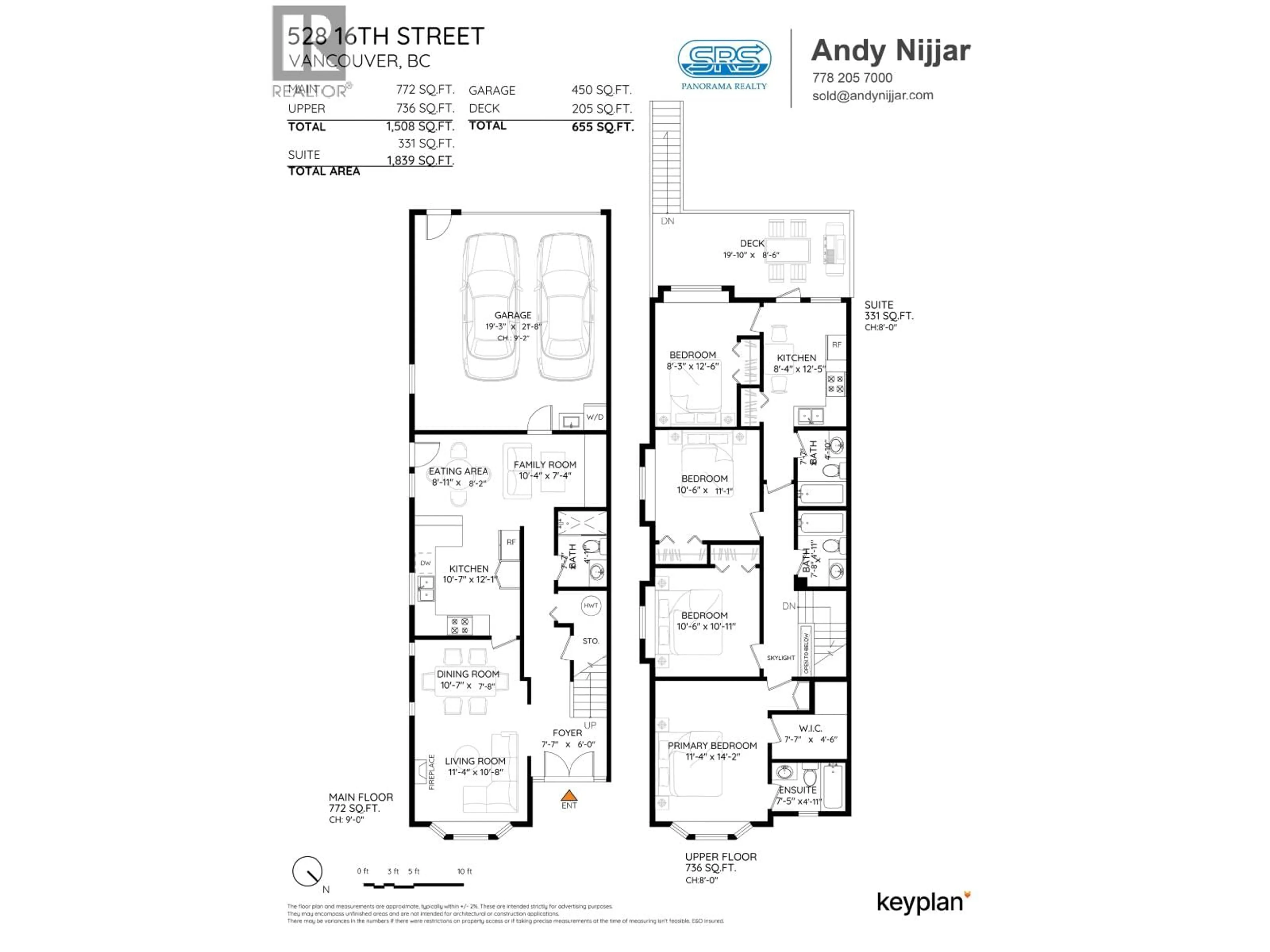 Floor plan for 528 SIXTEEN STREET, New Westminster British Columbia V3M4R3