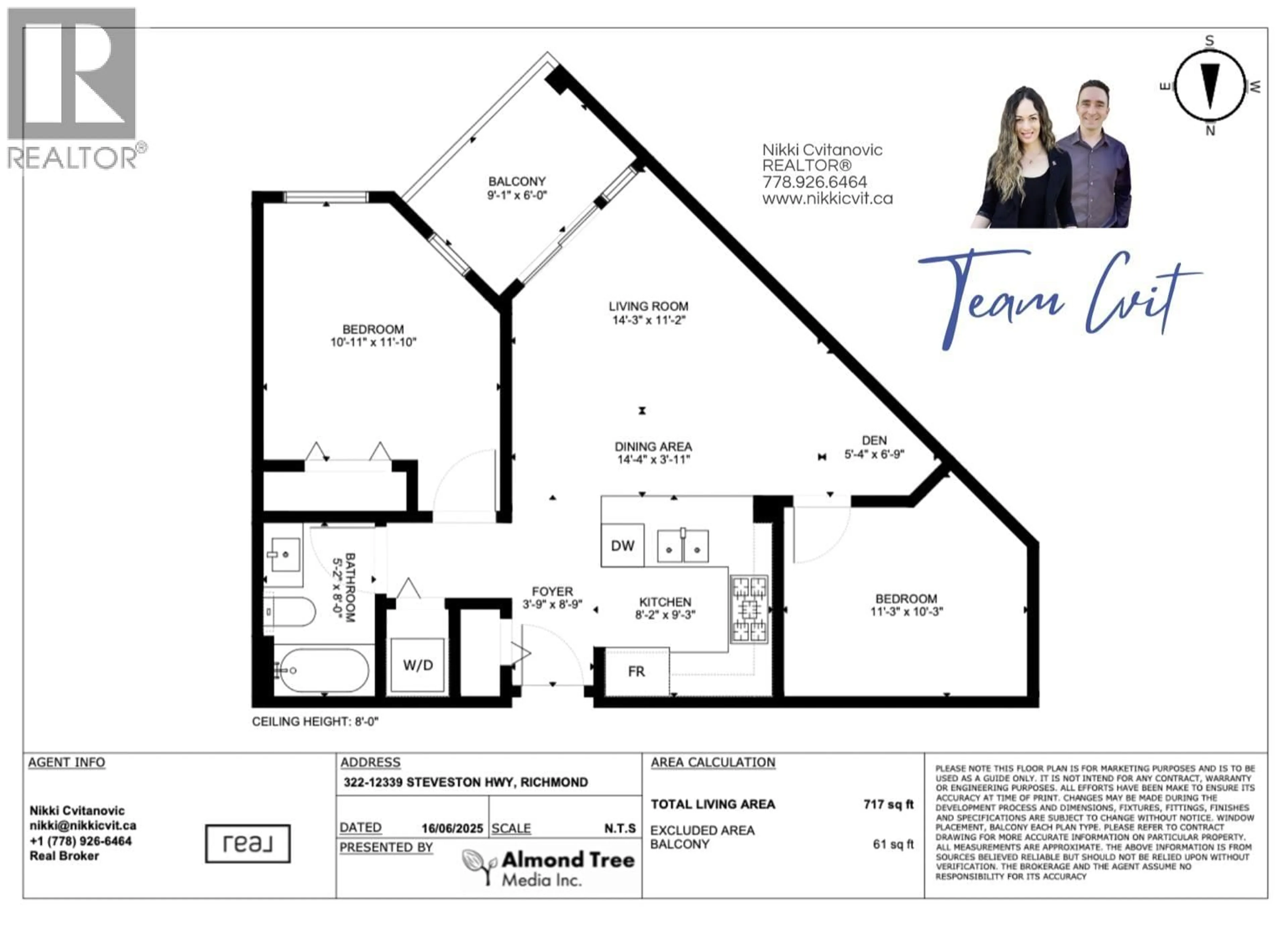 Floor plan for 322 - 12339 STEVESTON HIGHWAY, Richmond British Columbia V6W0B4