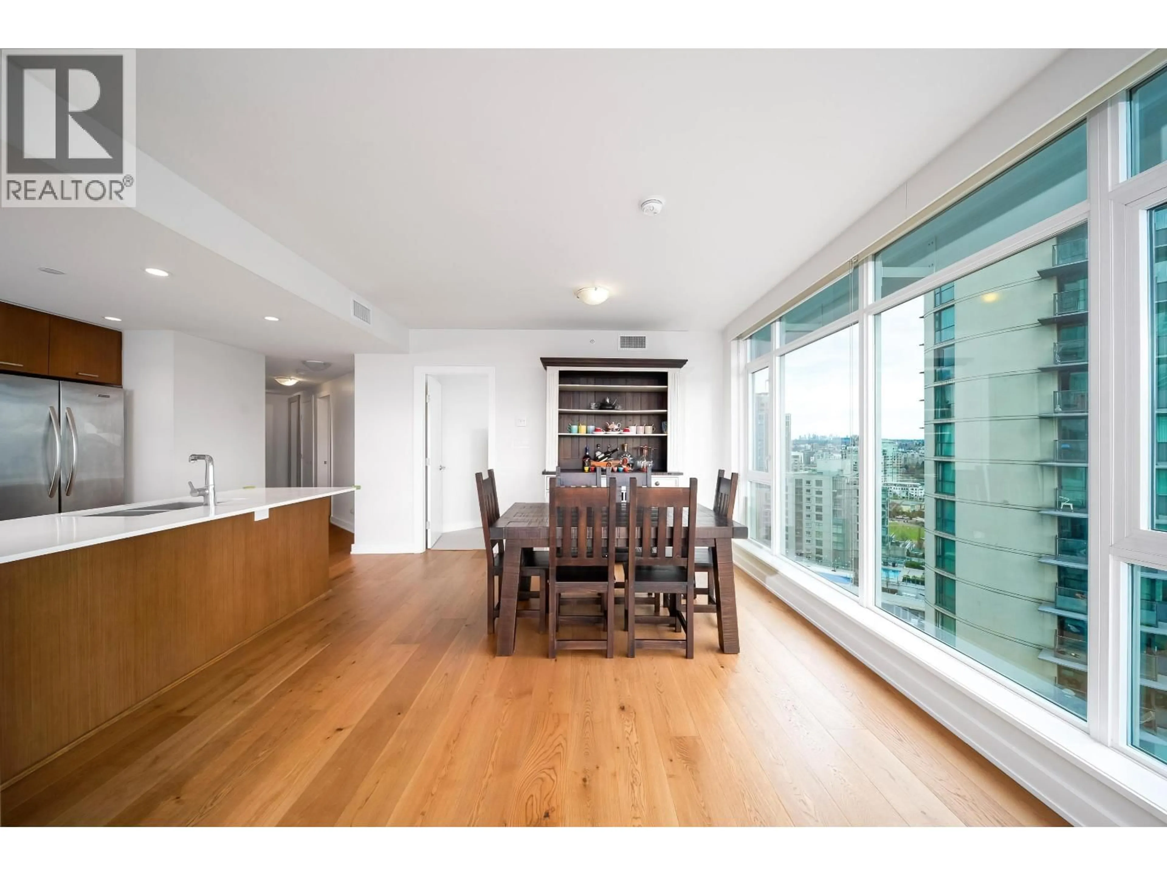 Dining room, wood/laminate floor for 2108 - 1372 SEYMOUR STREET, Vancouver British Columbia V6B0L1