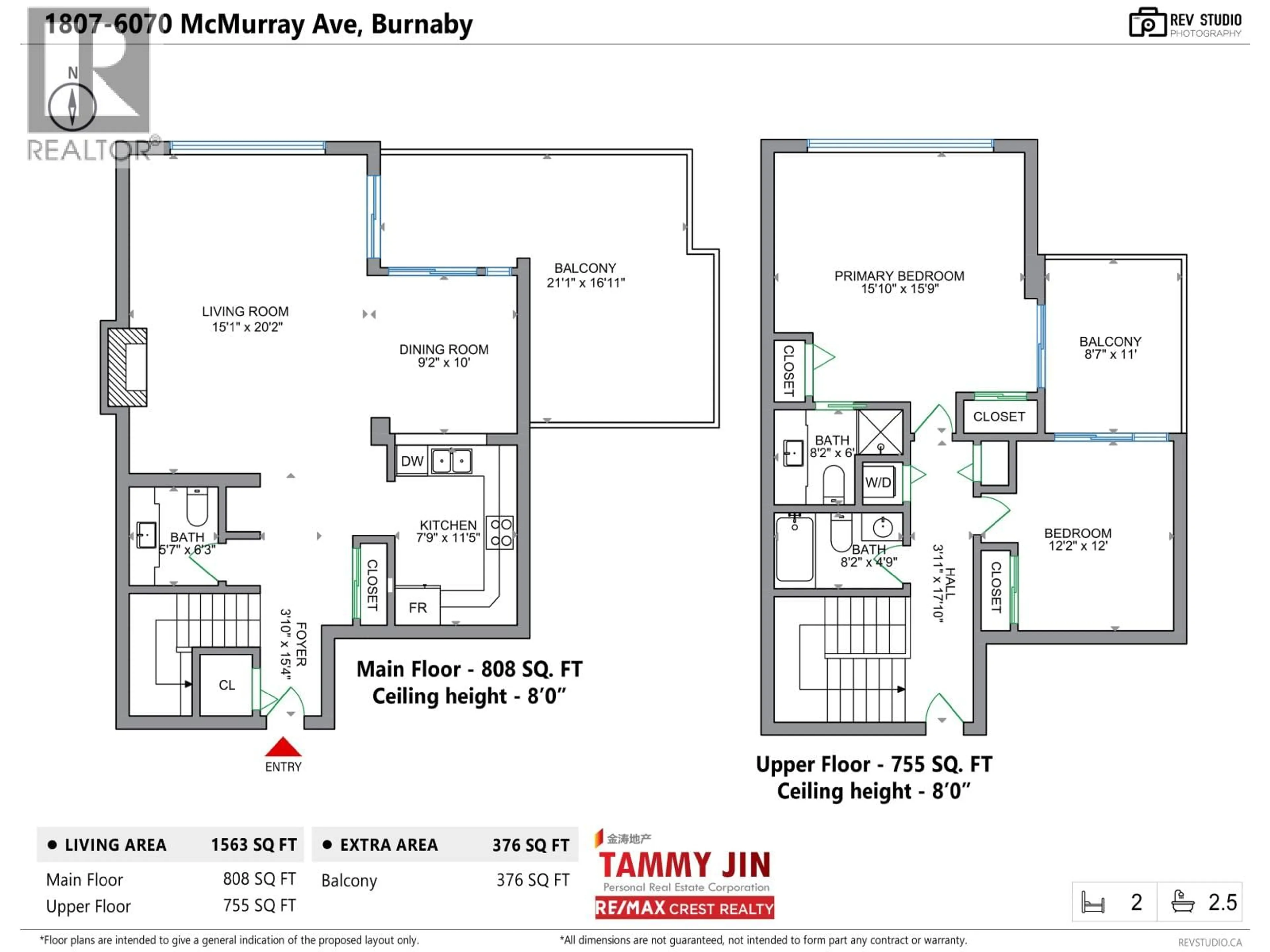 Floor plan for 1807 - 6070 MCMURRAY AVENUE, Burnaby British Columbia V5H4J3