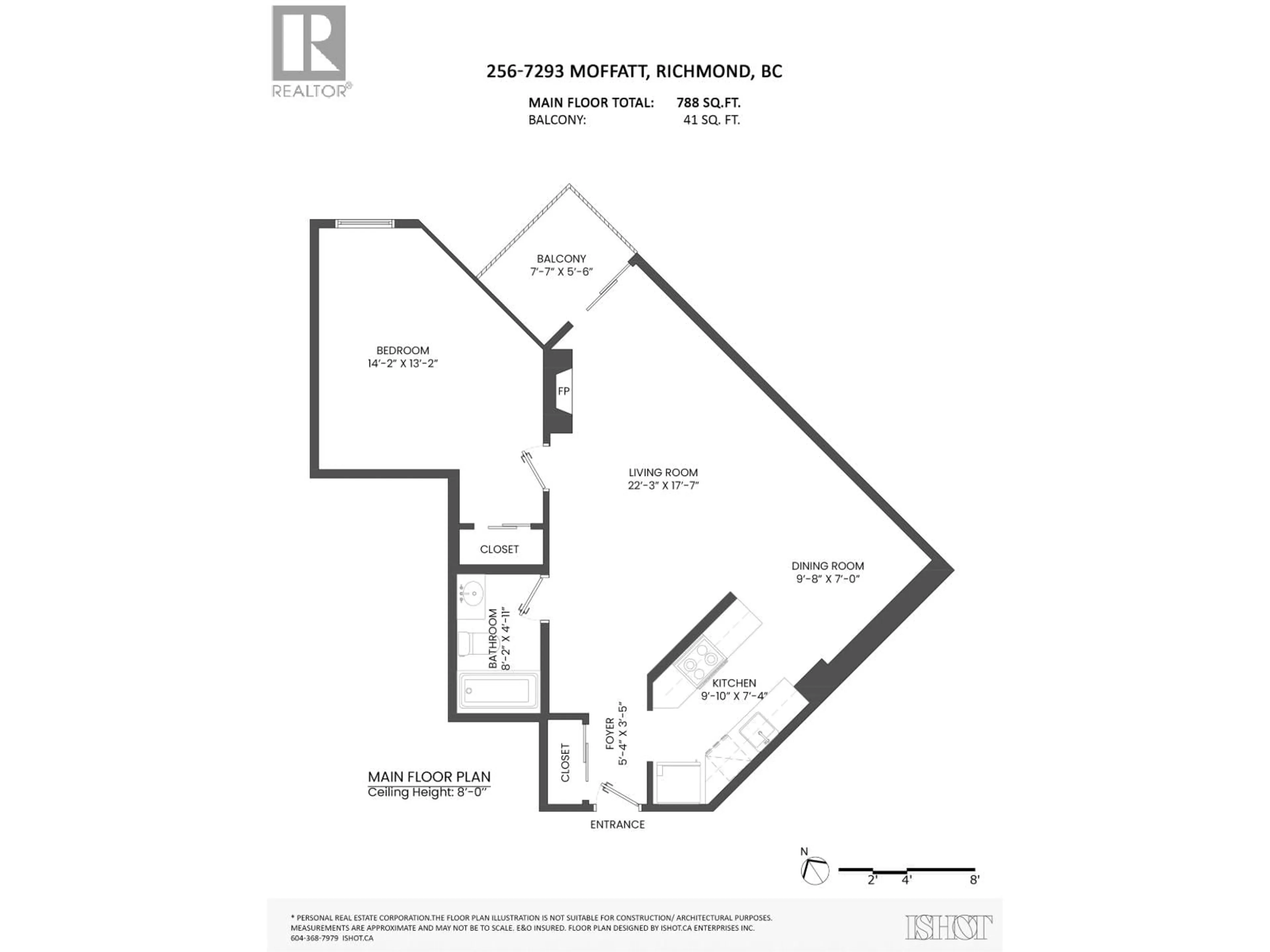 Floor plan for 254 - 7293 MOFFATT ROAD, Richmond British Columbia V6Y3E4