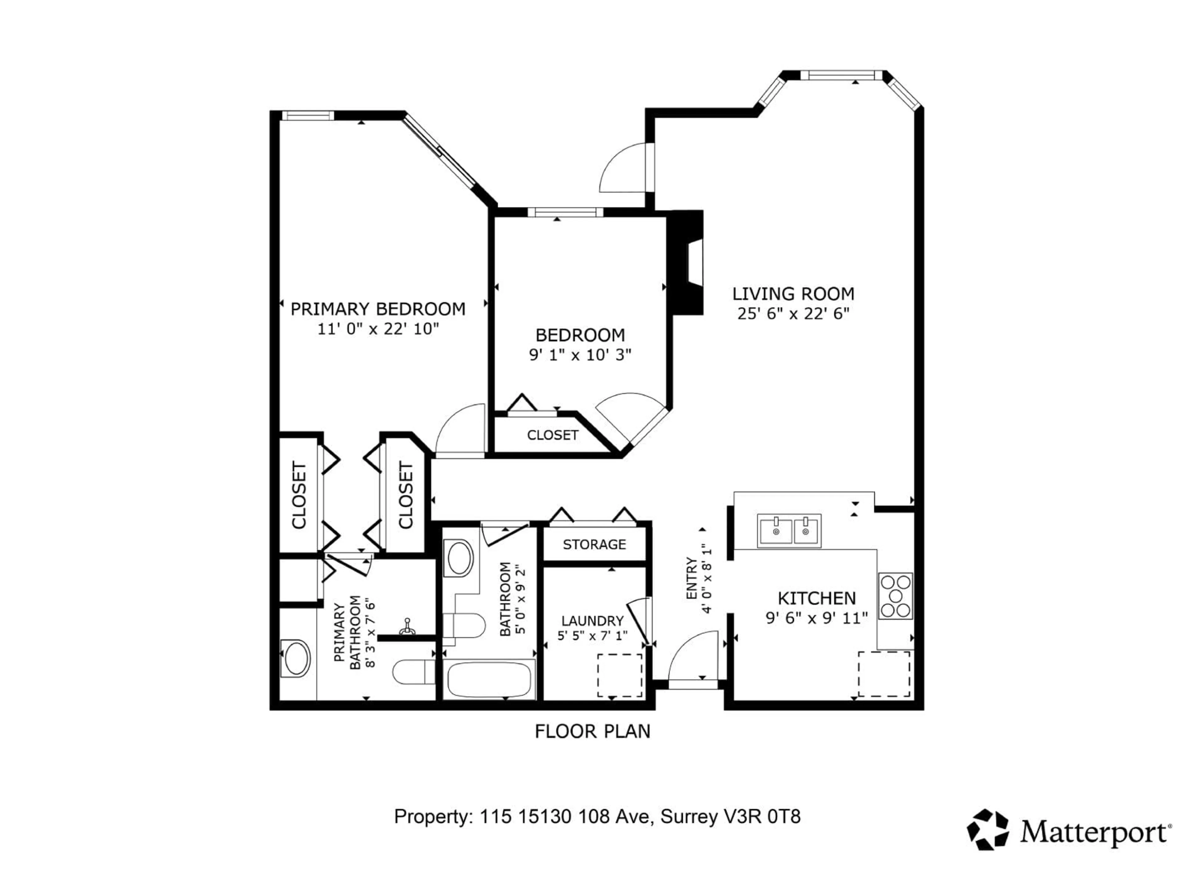 Floor plan for 115 - 15130 108, Surrey British Columbia V3R0T8