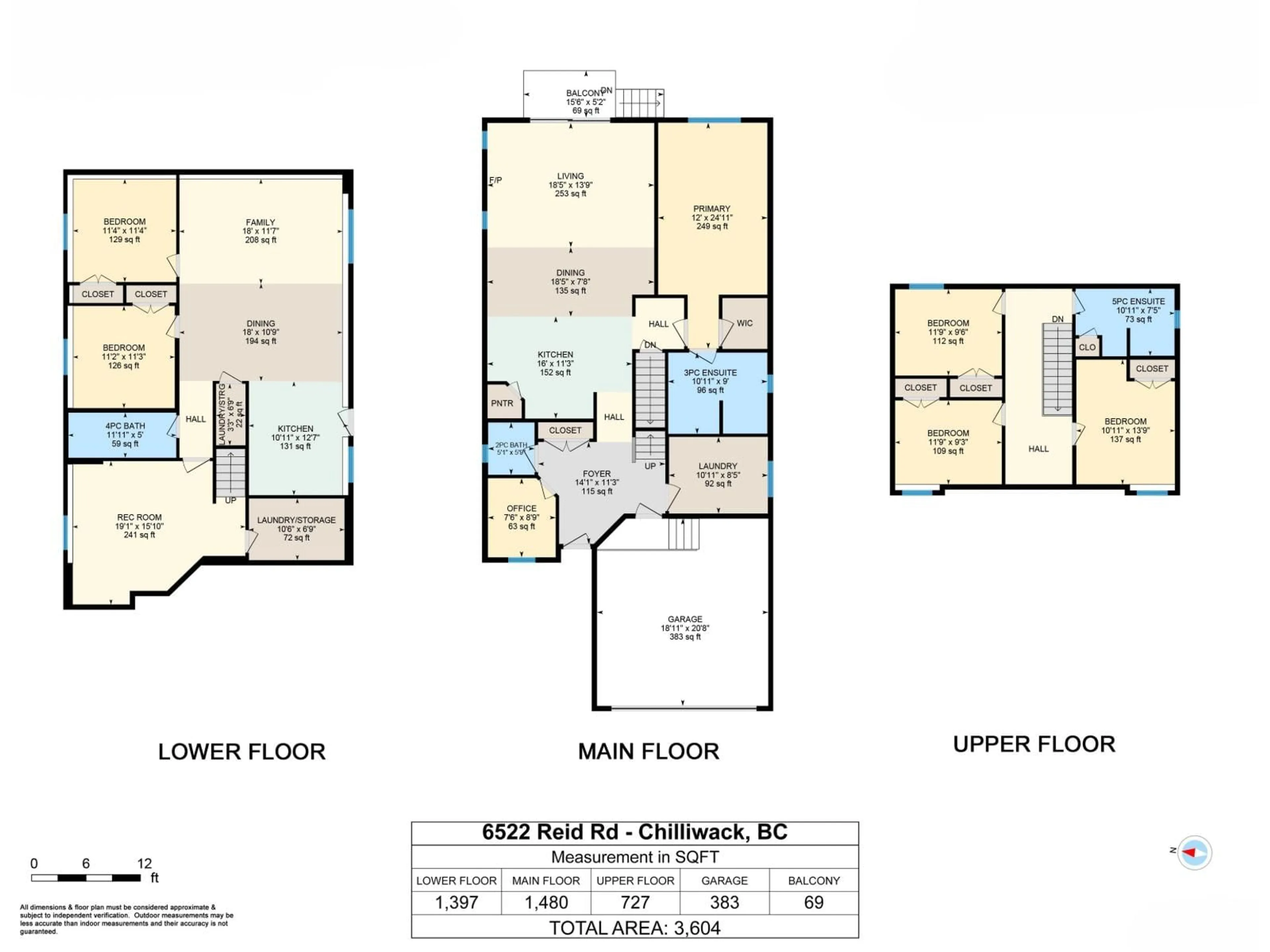 Floor plan for 6522 REID ROAD, Chilliwack British Columbia V2R1T9