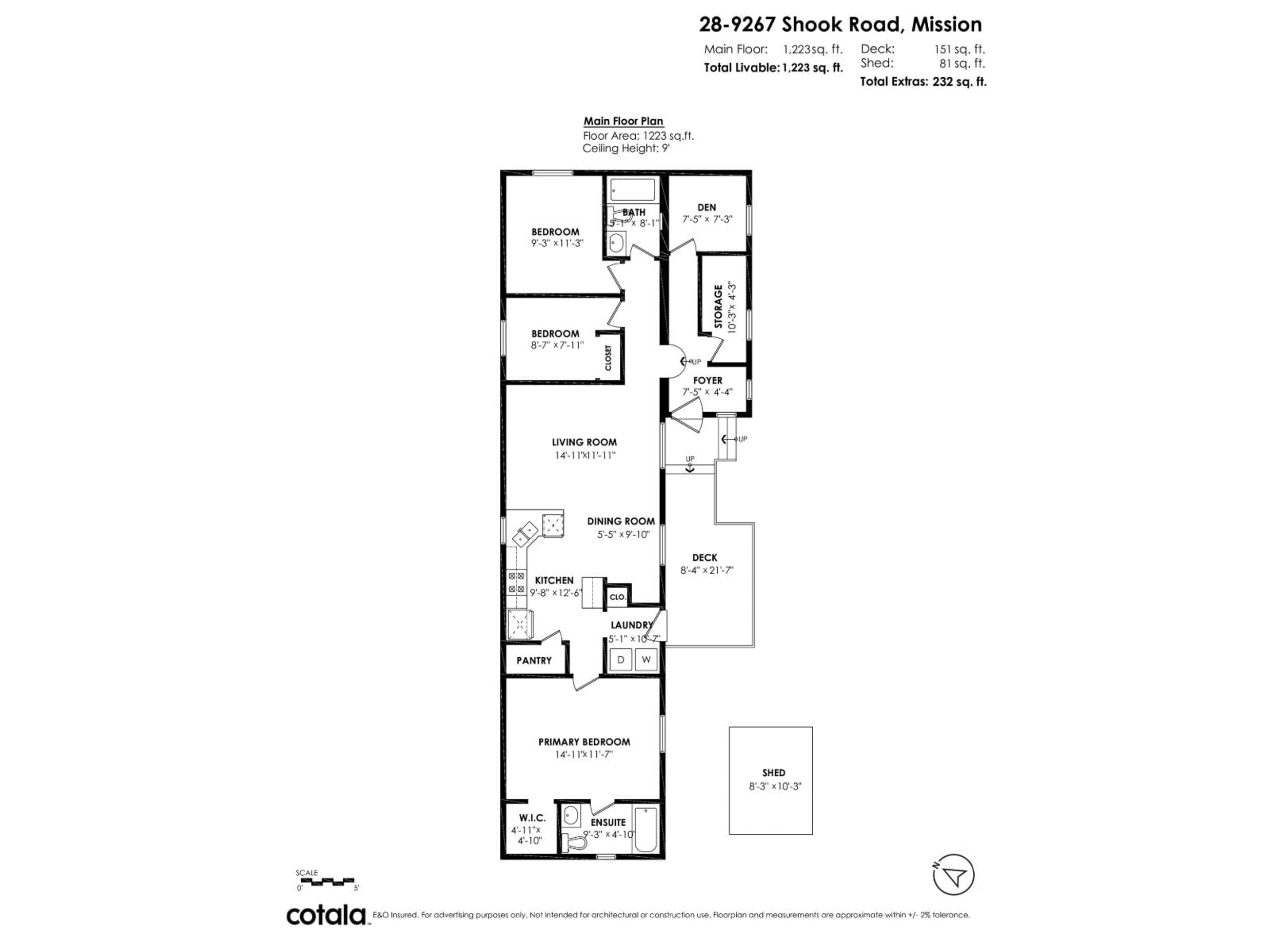 Floor plan for 28 - 9267 SHOOK, Mission British Columbia V2V5M2
