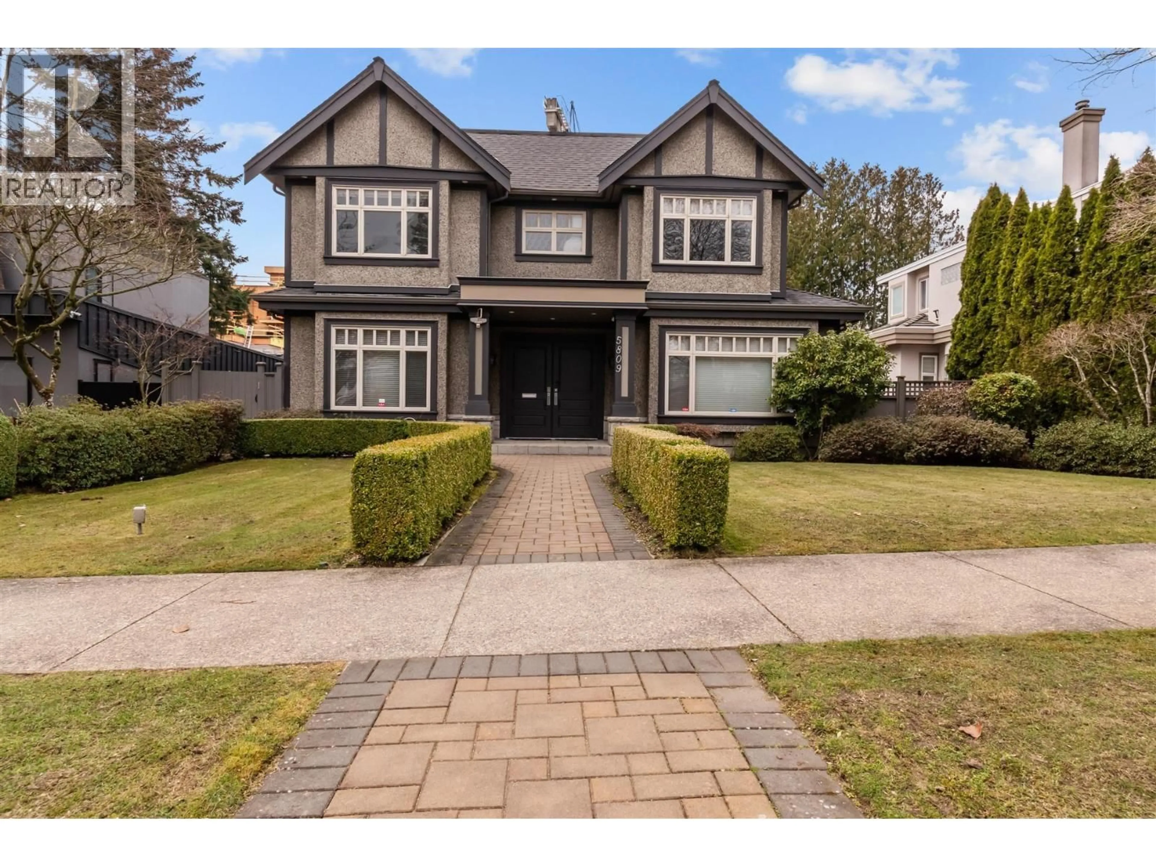 Home with vinyl exterior material, street for 5809 CARTIER STREET, Vancouver British Columbia V6M3A6