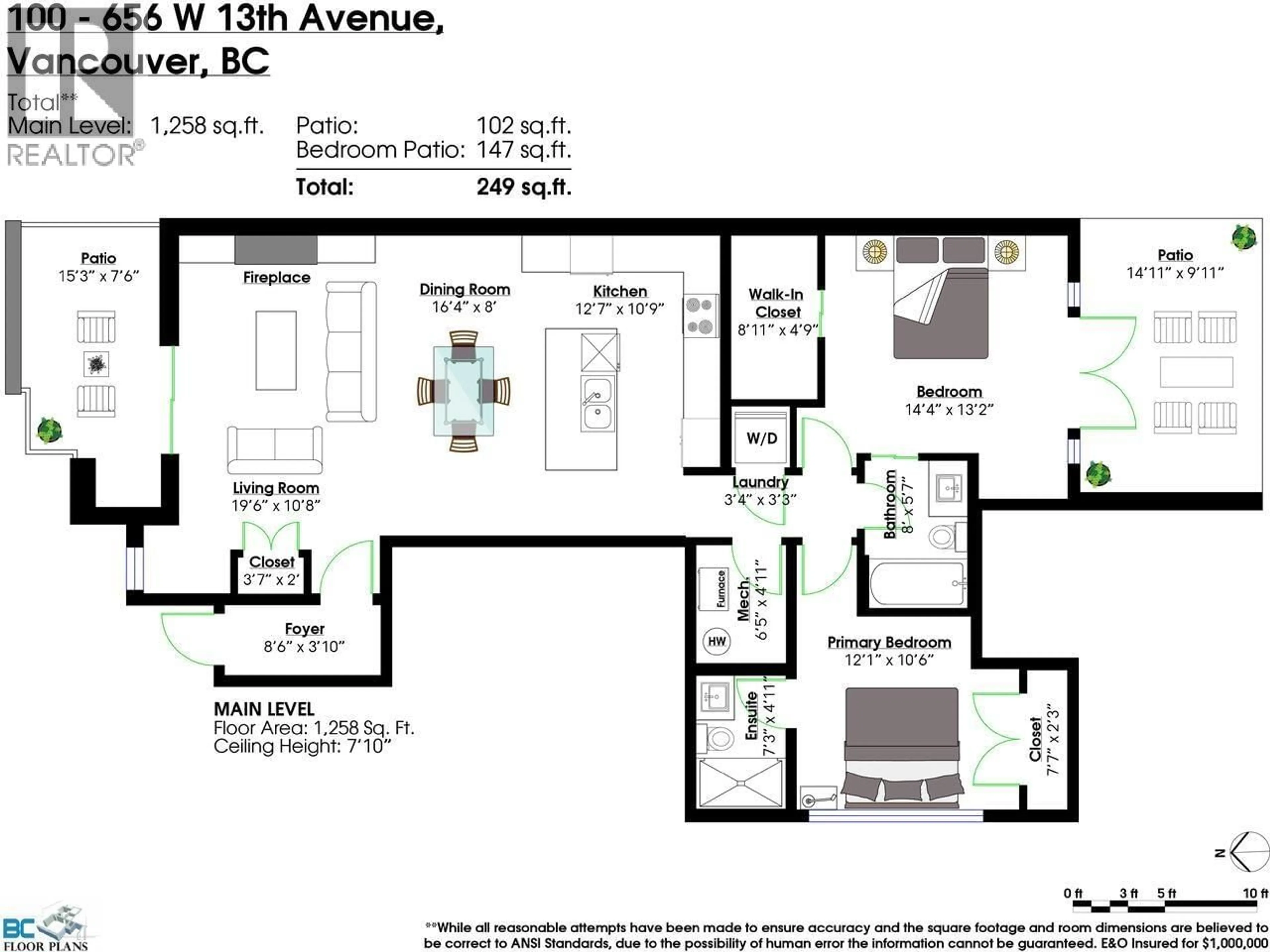 Floor plan for 100 - 656 13TH AVENUE, Vancouver British Columbia V5Z1N9