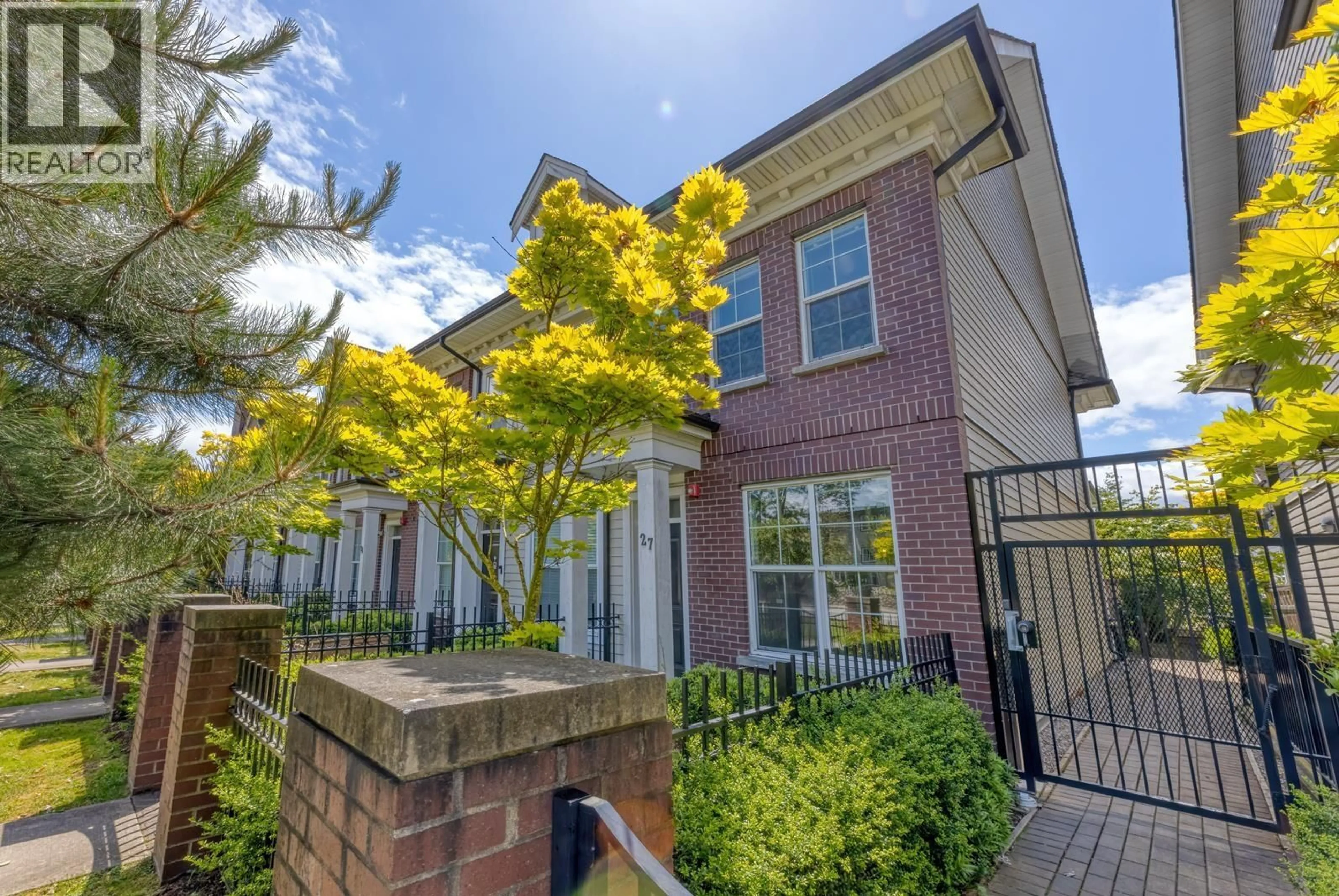 Home with brick exterior material, street for 27 - 7458 BRITTON STREET, Burnaby British Columbia V3N3A5