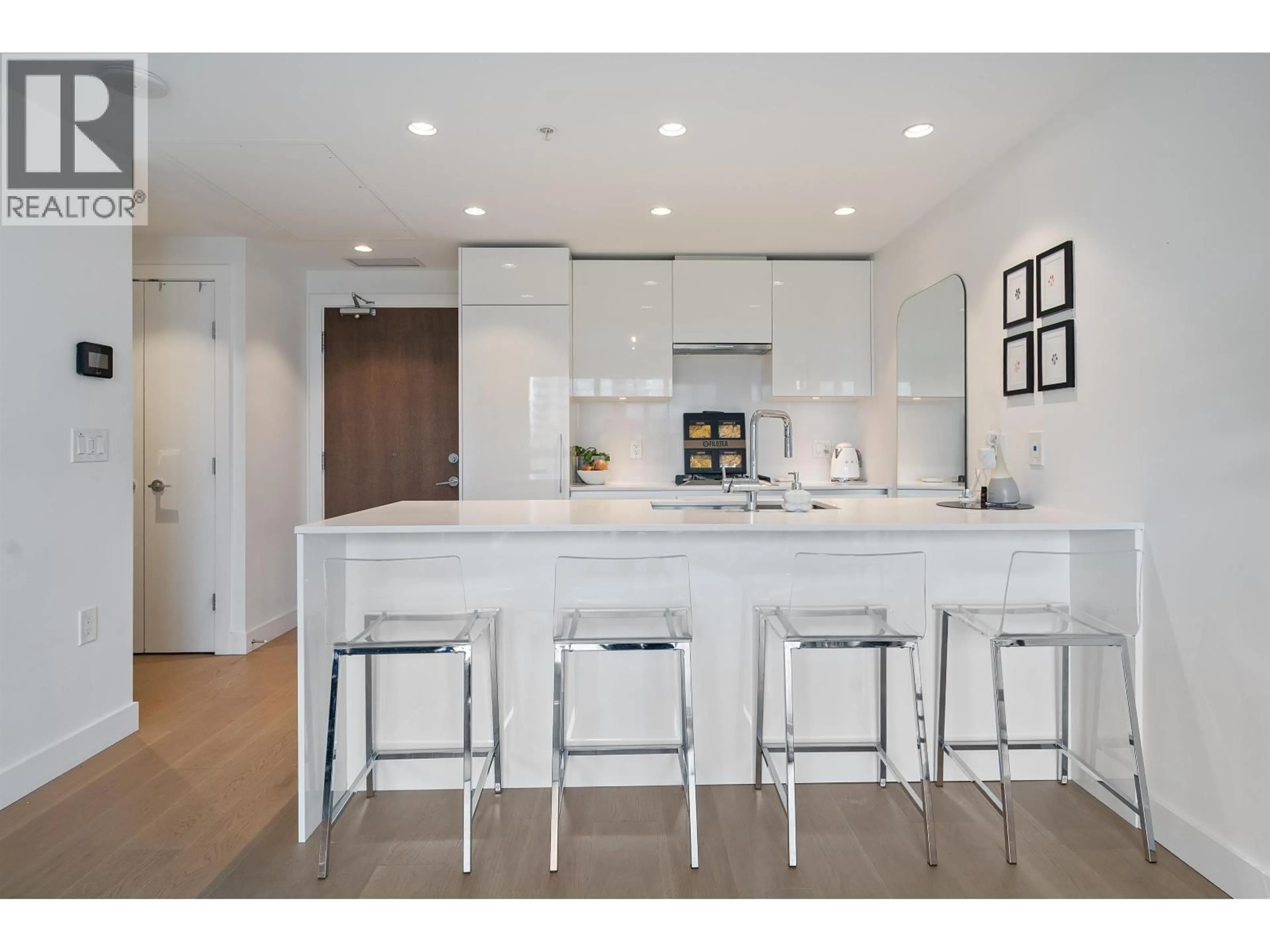 Contemporary kitchen, ceramic/tile floor for 701 - 5766 GILBERT ROAD, Richmond British Columbia V7C0G2