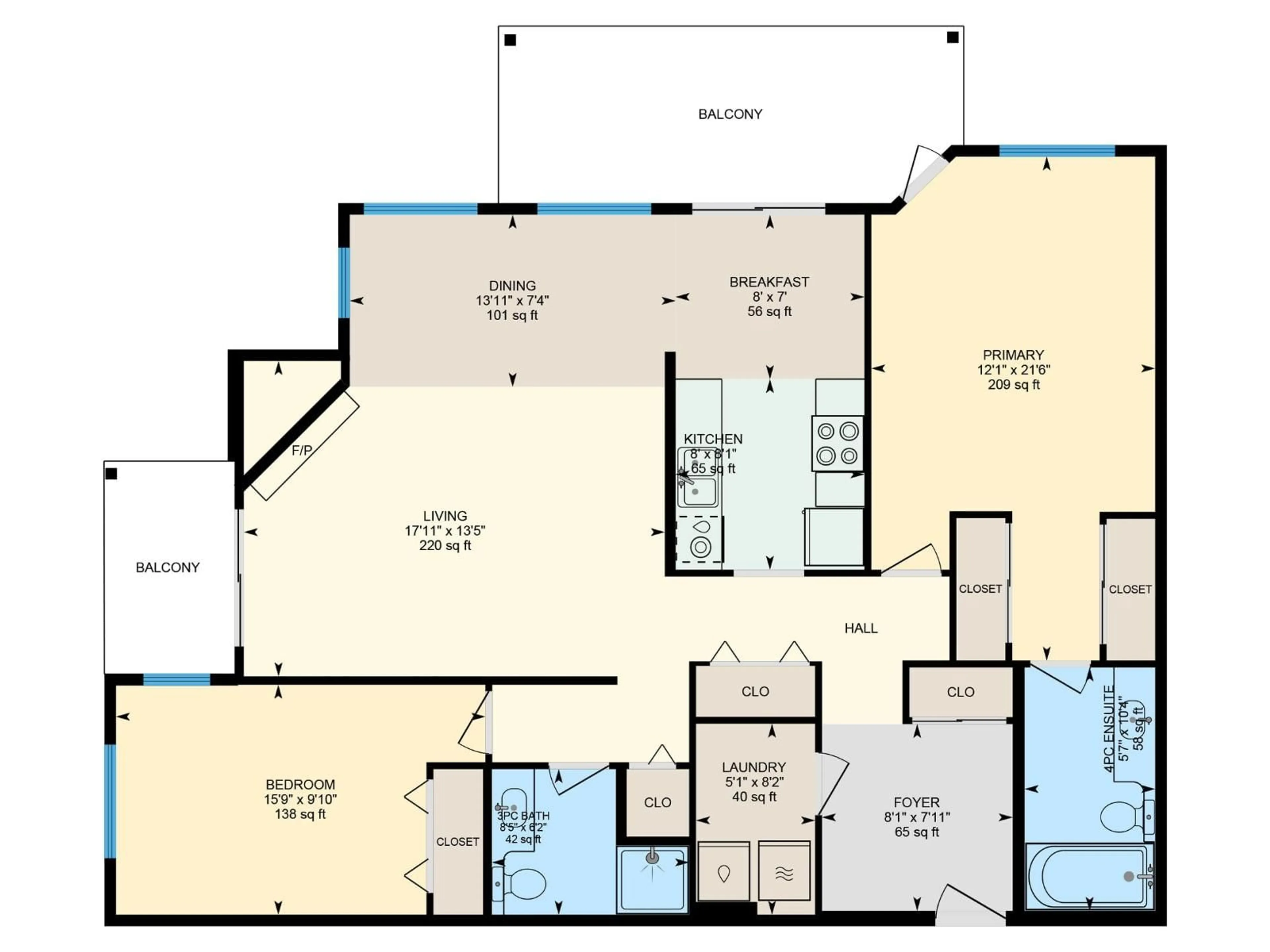 Floor plan for 310 - 20443 53RD AVENUE, Langley British Columbia V3A7A6