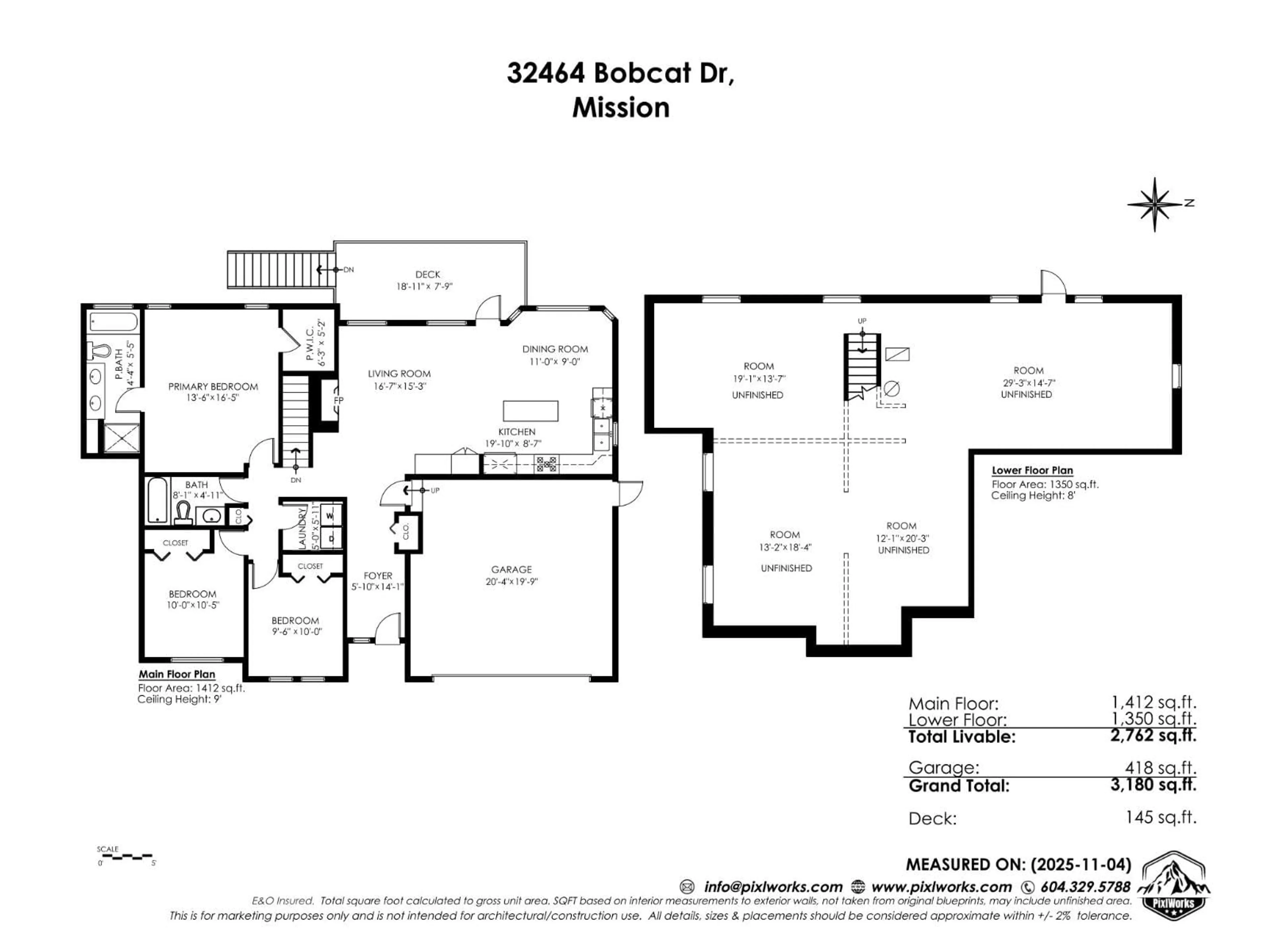 Floor plan for 32464 BOBCAT, Mission British Columbia V2V7P7