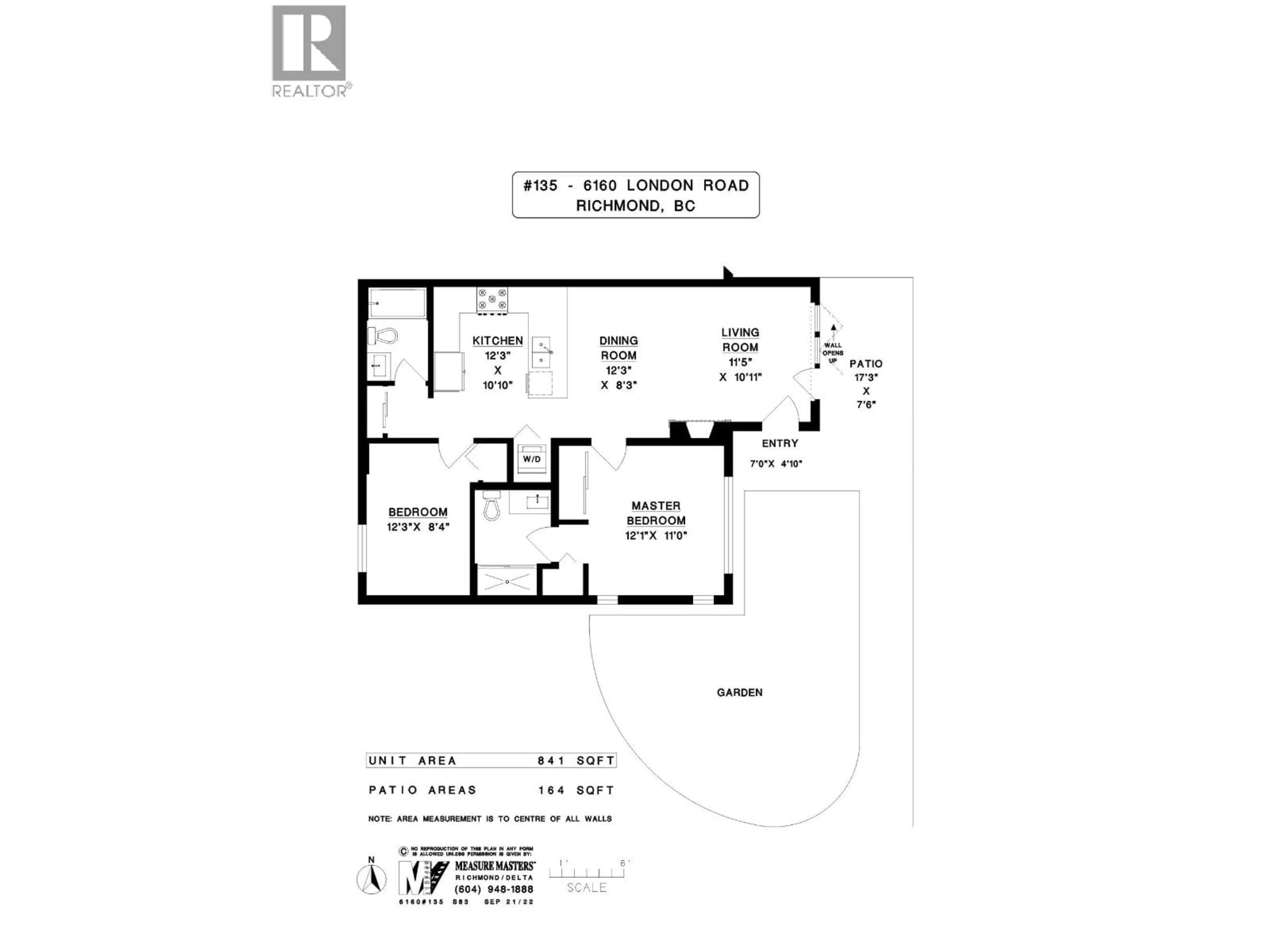 Floor plan for 135 - 6160 LONDON ROAD, Richmond British Columbia V7E4J2