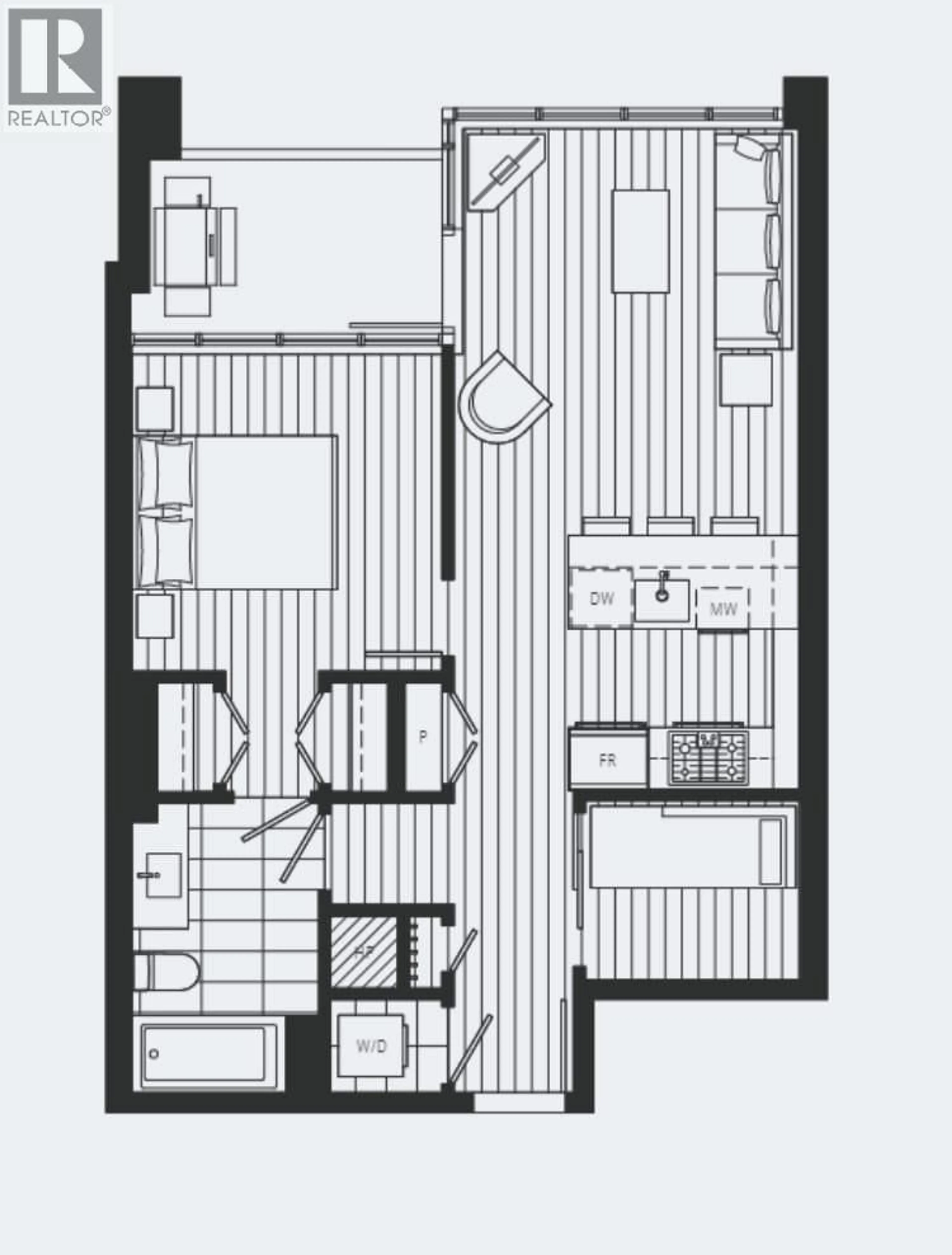 Floor plan for 1006 - 2288 ALPHA AVENUE, Burnaby British Columbia V5C0L9