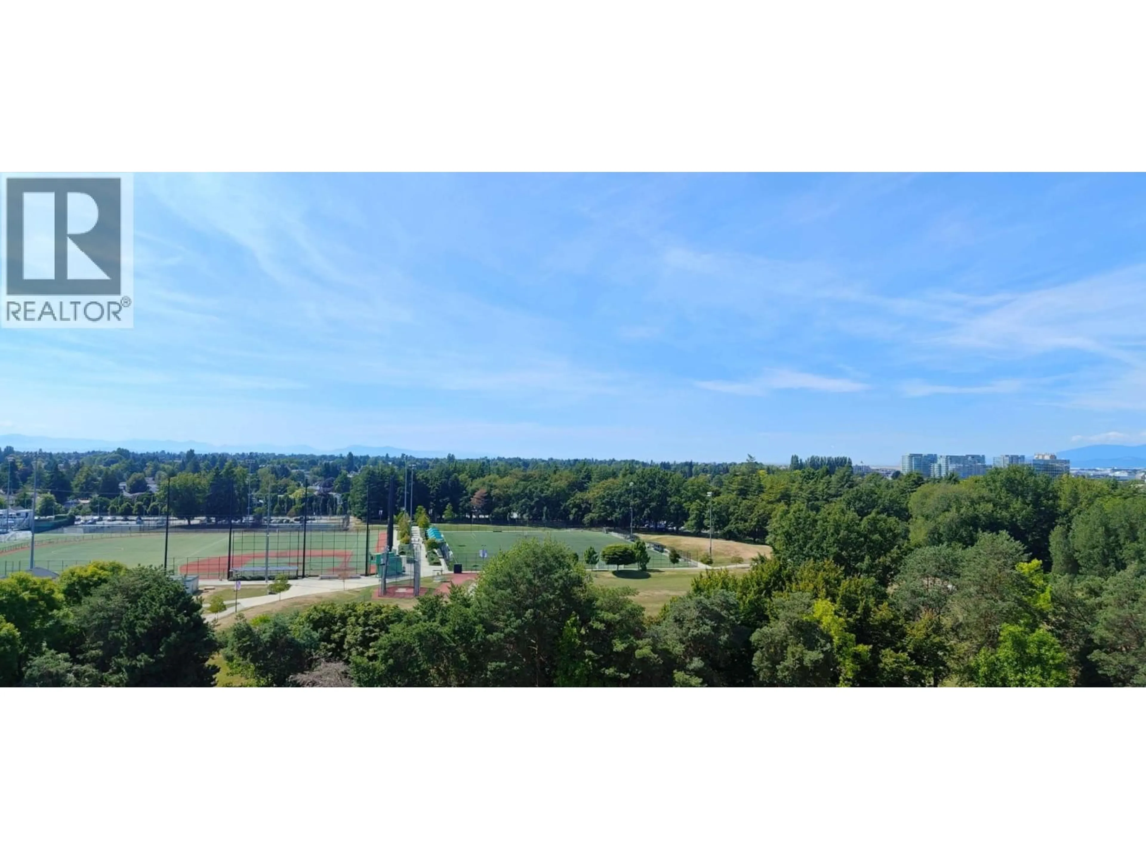 A pic from outside/outdoor area/front of a property/back of a property/a pic from drone, city buildings view from balcony for 1209 - 6631 MINORU BOULEVARD, Richmond British Columbia V6Y1Z1