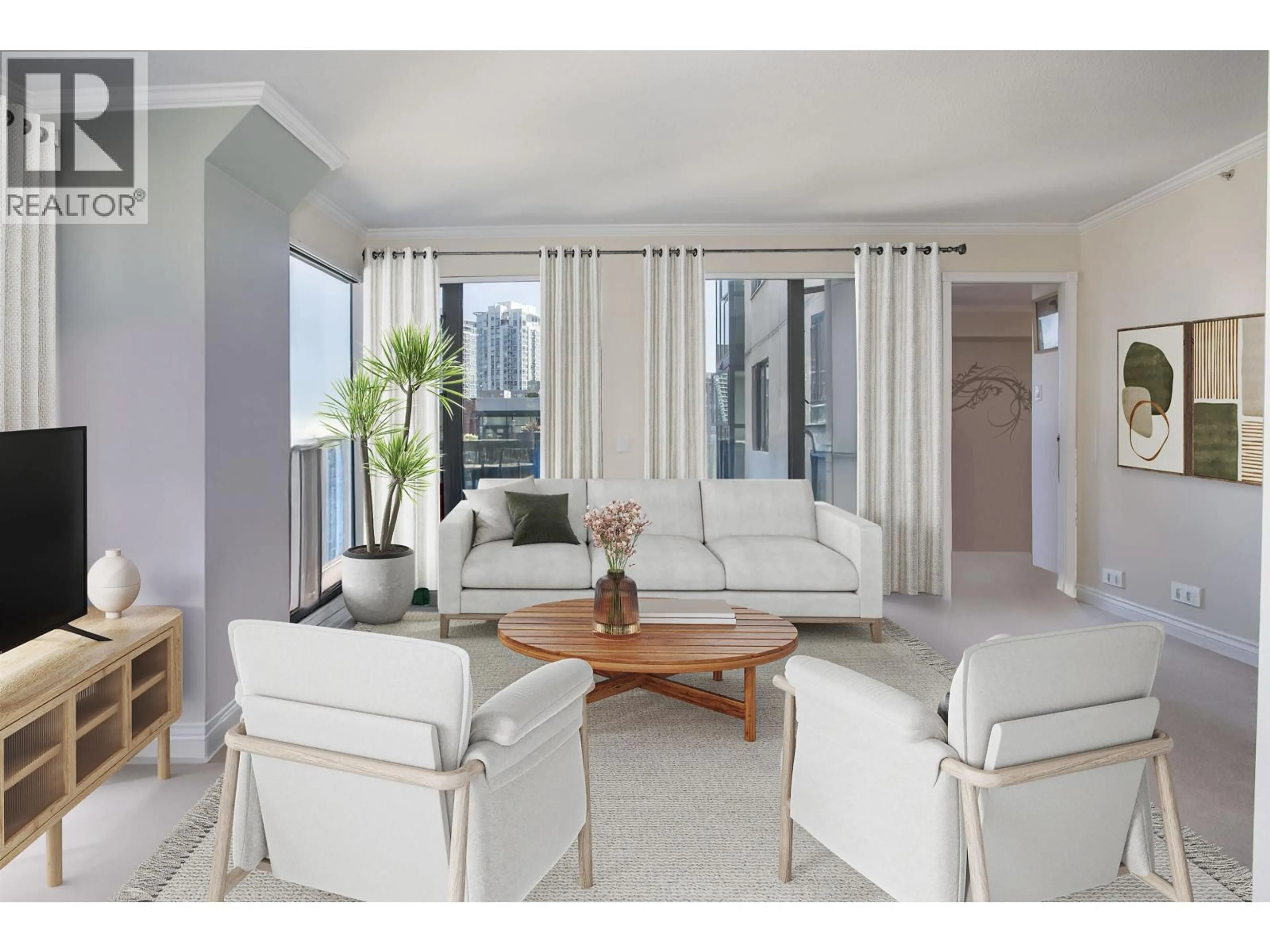 Living room with furniture, unknown for 705 - 1155 HOMER STREET, Vancouver British Columbia V6B5T5