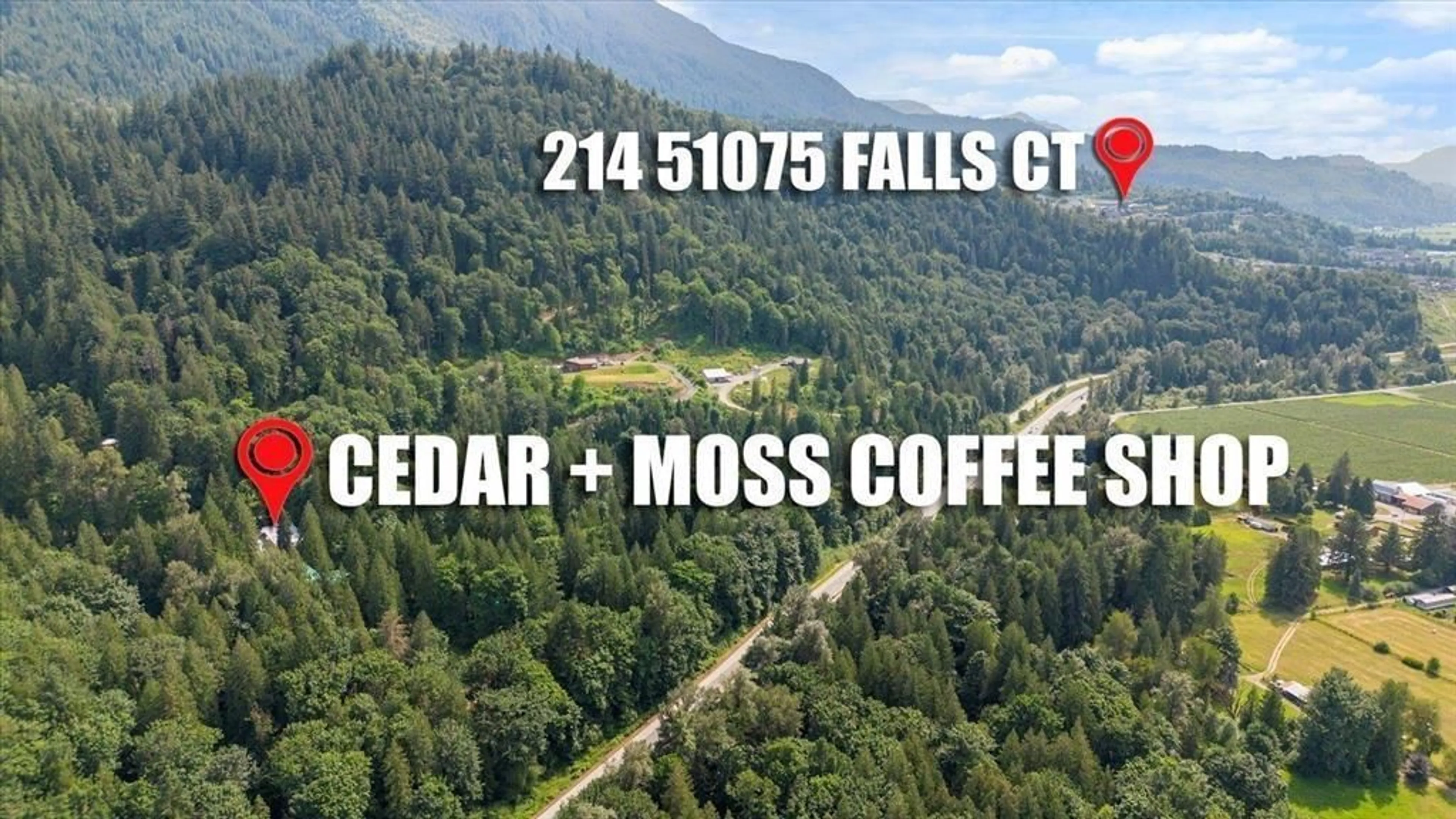 A pic from outside/outdoor area/front of a property/back of a property/a pic from drone, mountain view for 214 - 51075 FALLS COURT, Chilliwack British Columbia V4Z1K7