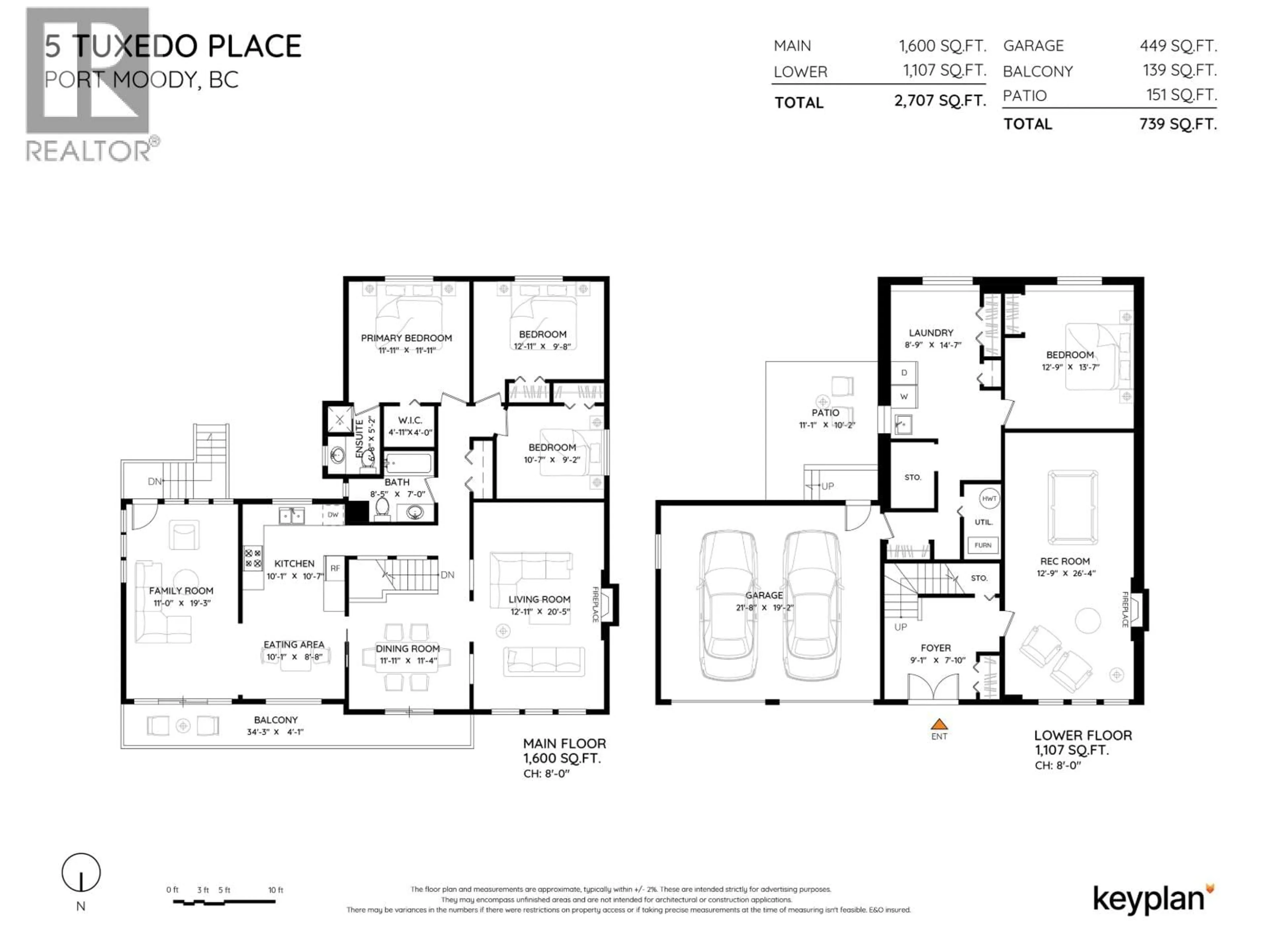 Floor plan for 5 TUXEDO PLACE, Port Moody British Columbia V3H3W5
